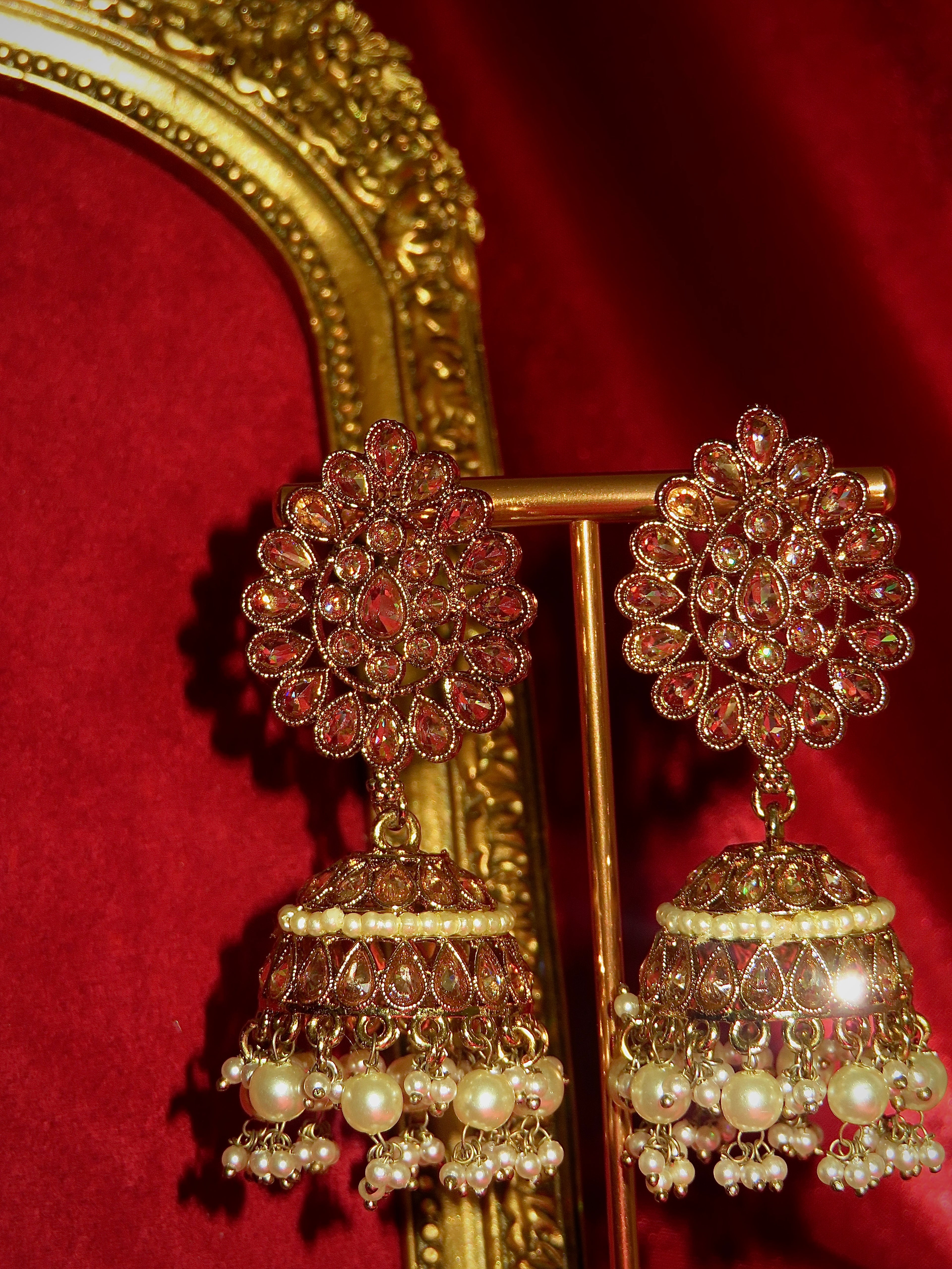 Noor Polki Jhumki & Tikka Set