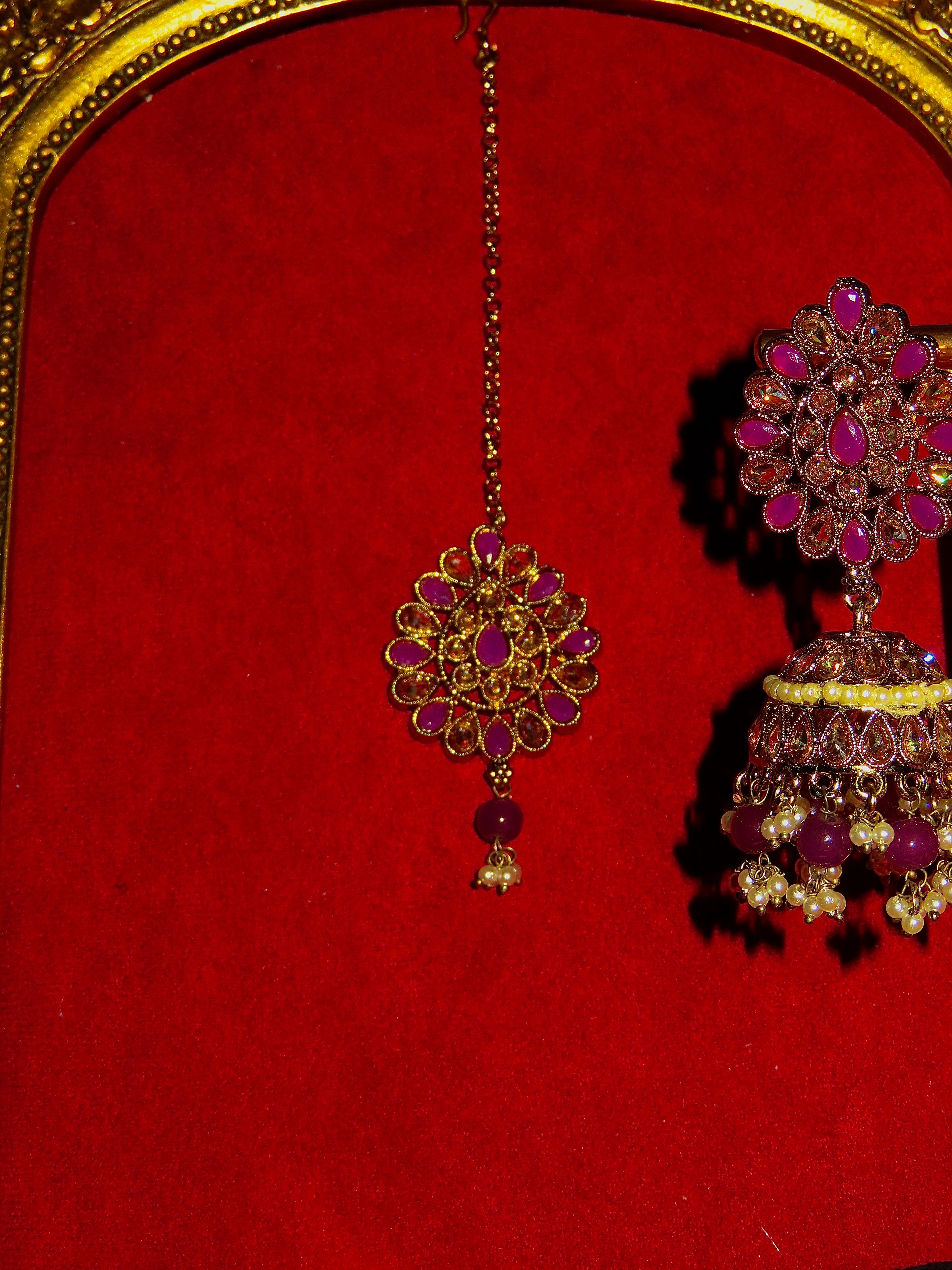 Noor Polki Jhumki & Tikka Set