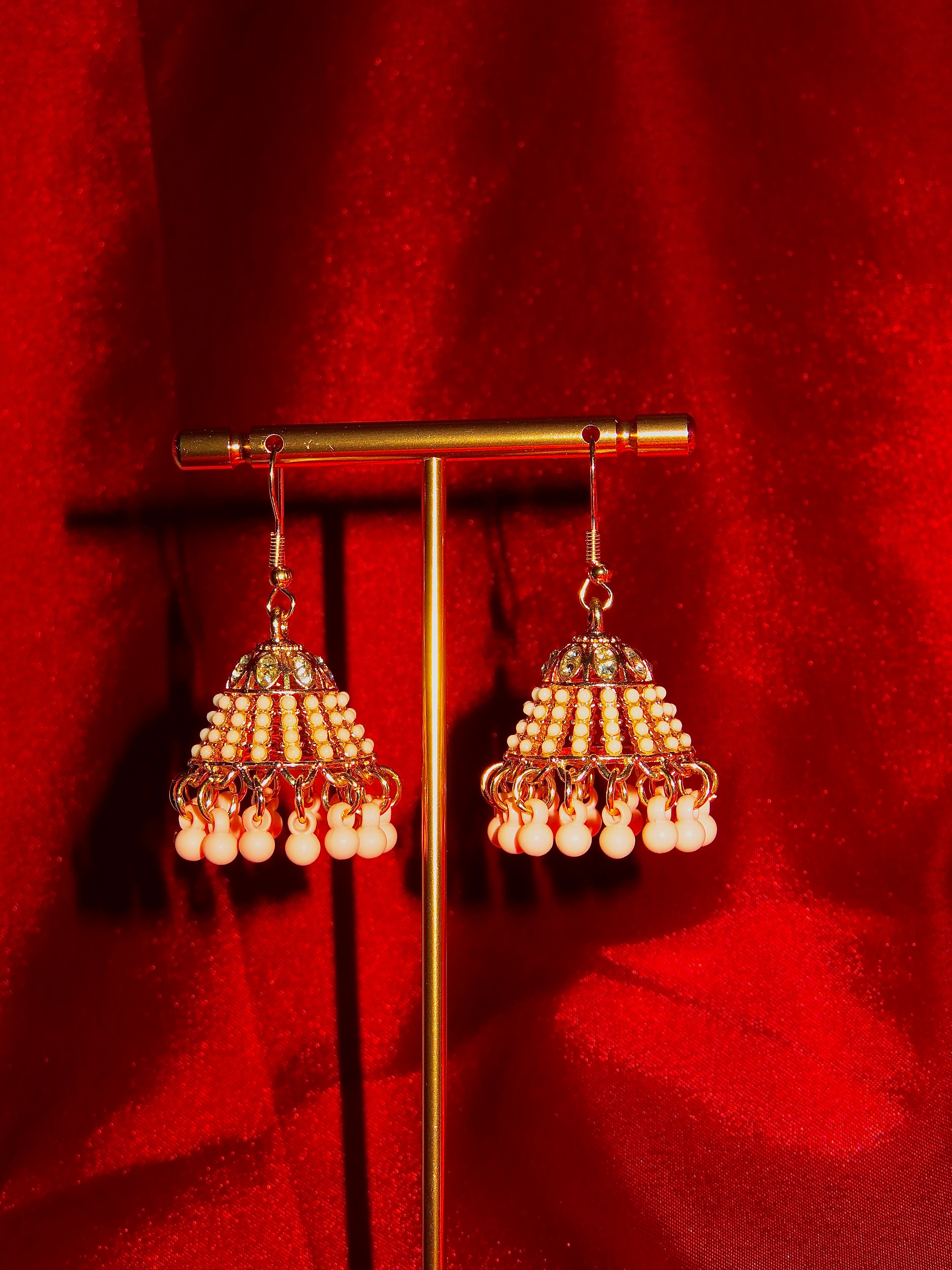 Selara Polki Pearl Jhumka Earrings