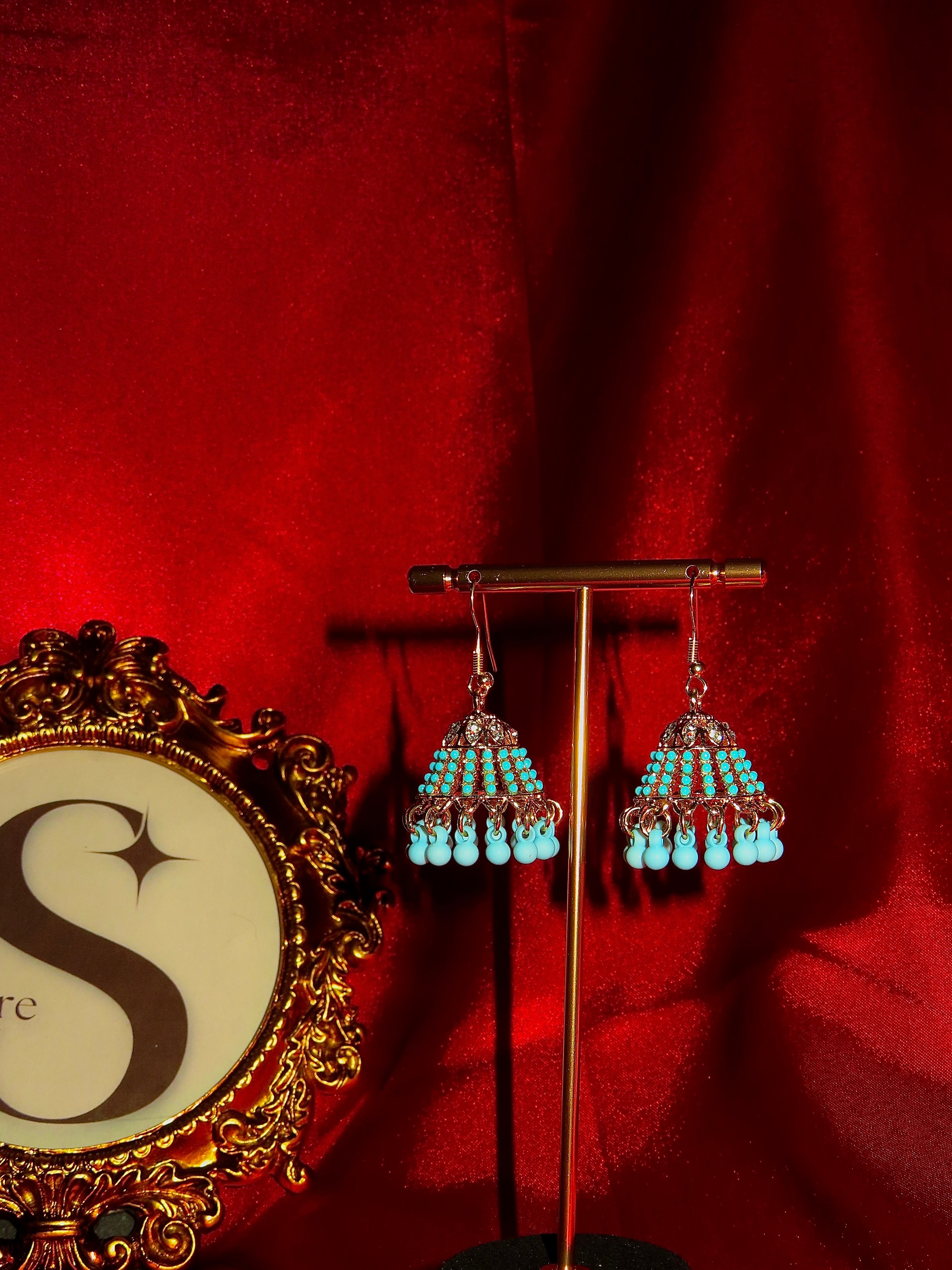 Selara Polki Pearl Jhumka Earrings