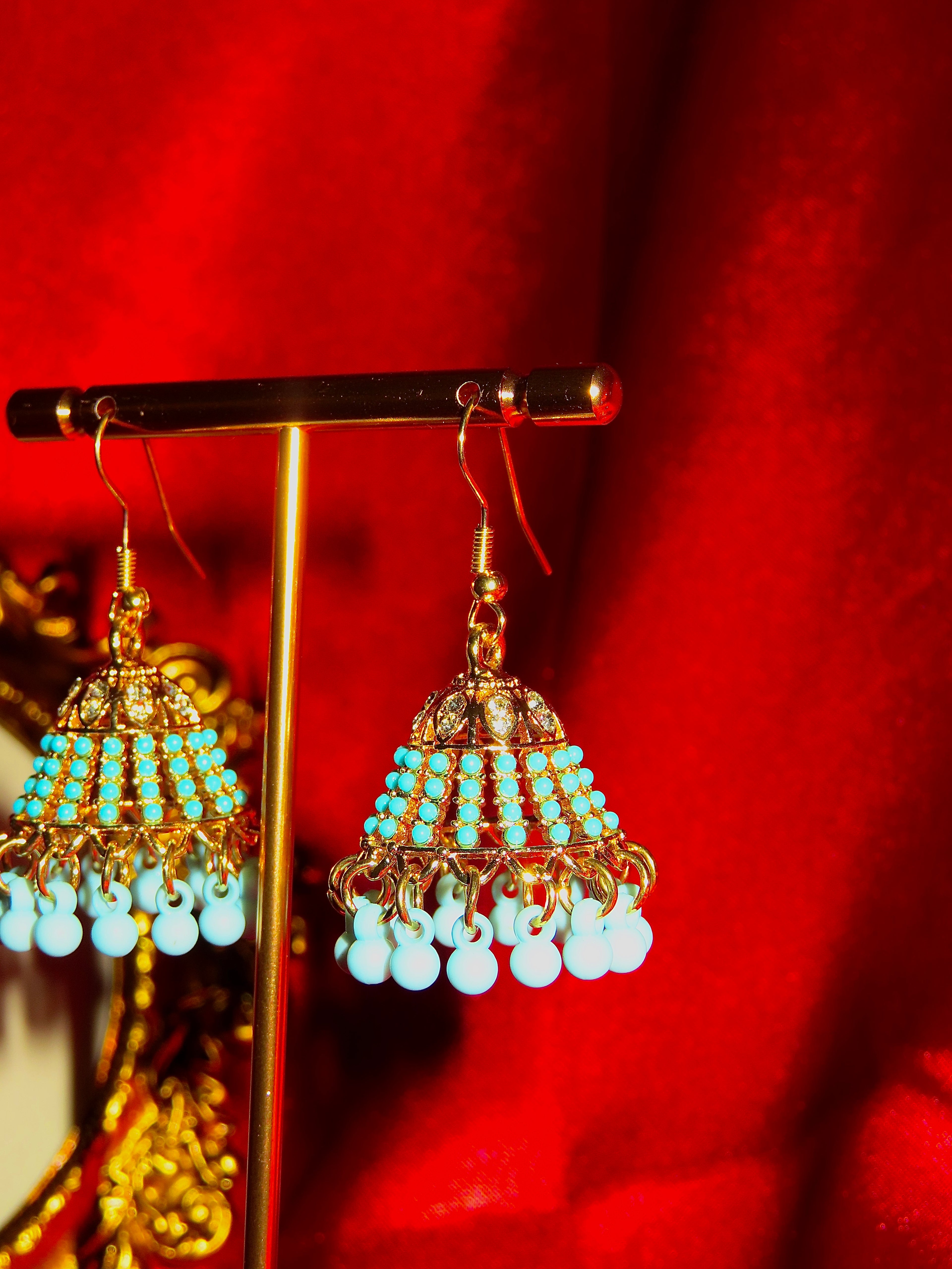Selara Polki Pearl Jhumka Earrings