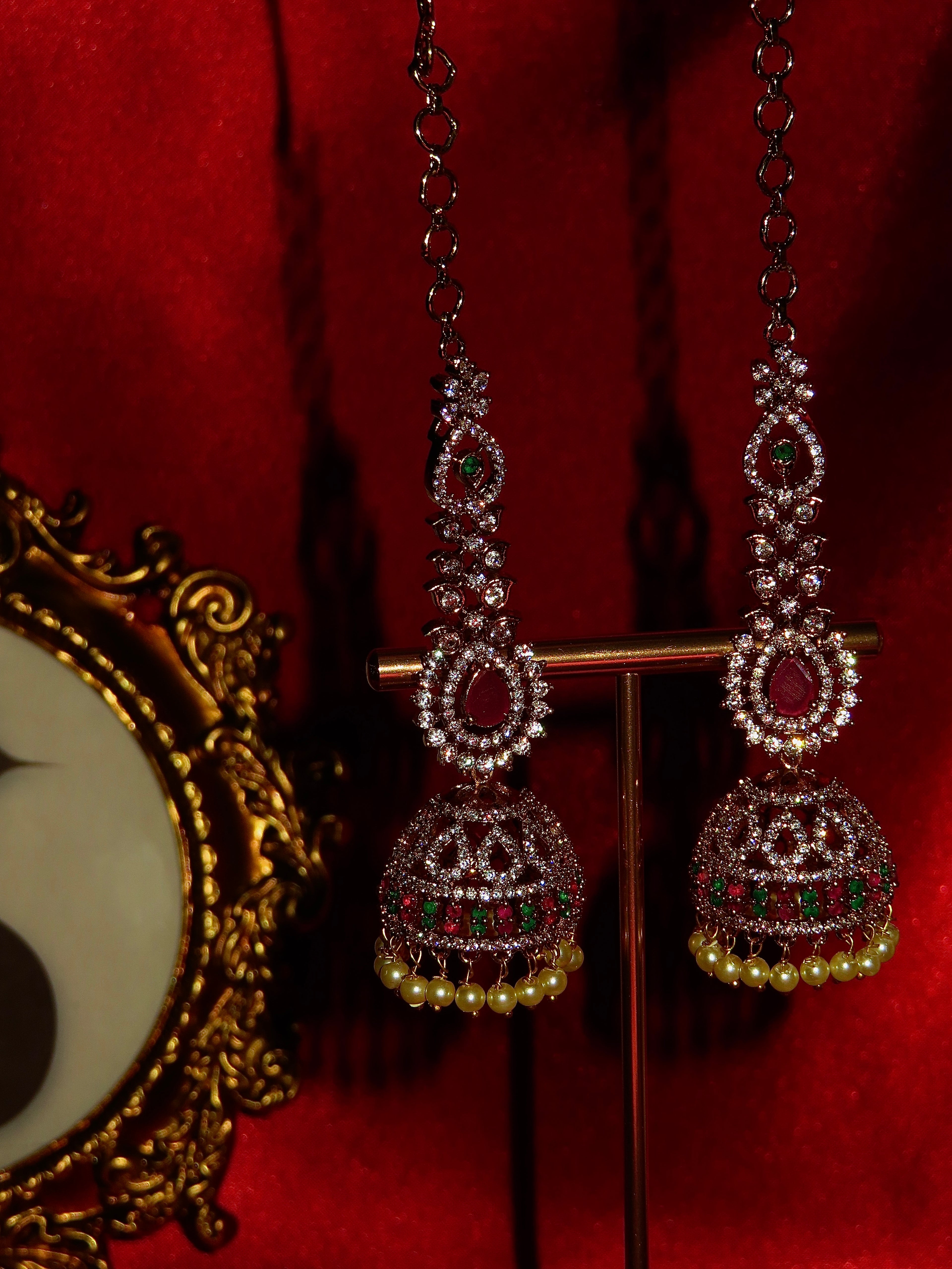 Ravisha Chain Stone Earrings