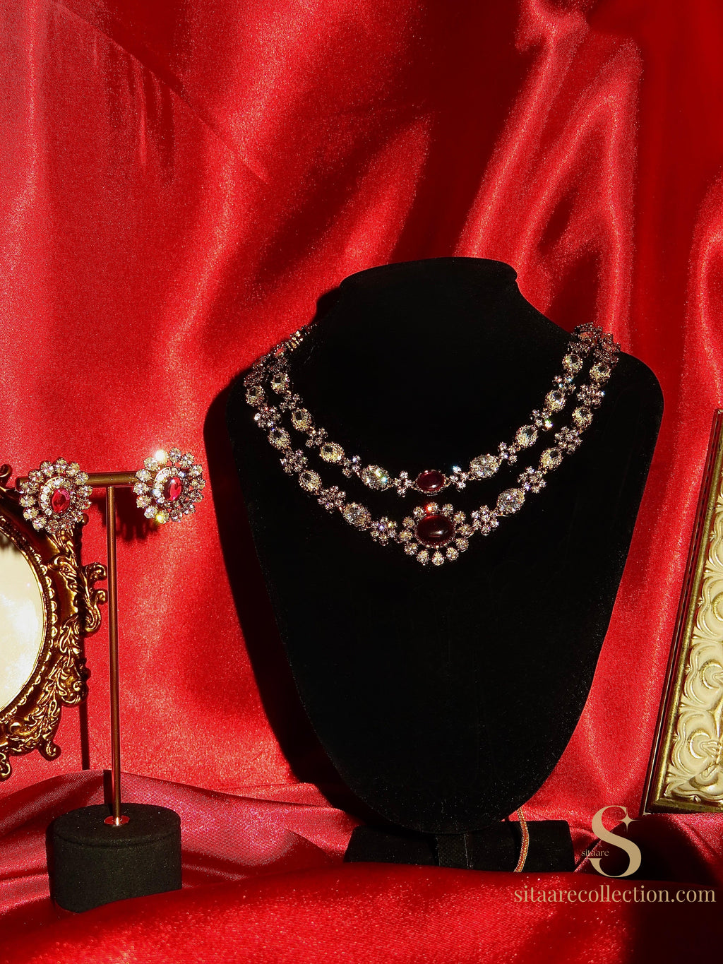 Nerina Floral 2 Layer Necklace Set