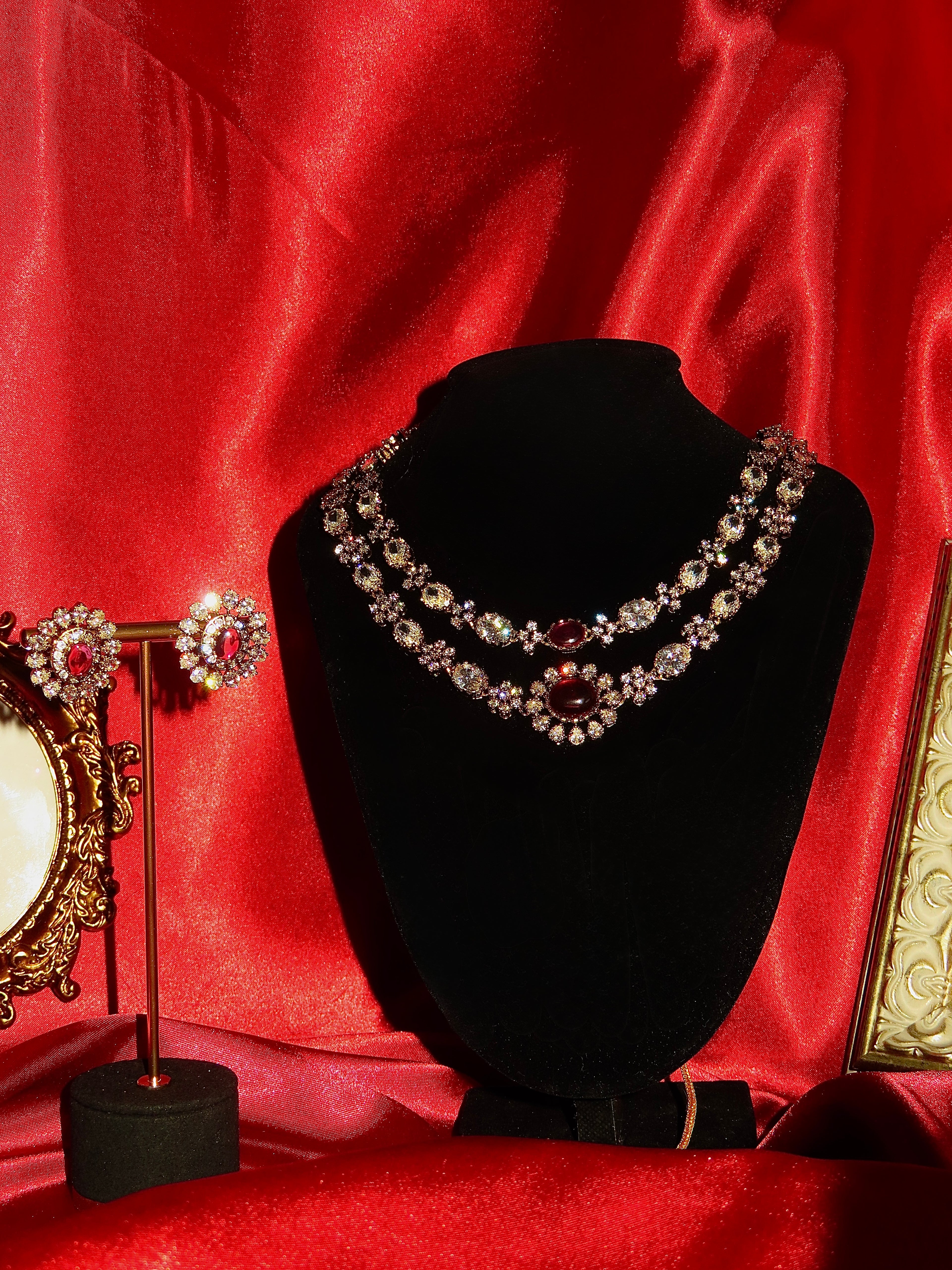 Nerina Floral 2 Layer Necklace Set