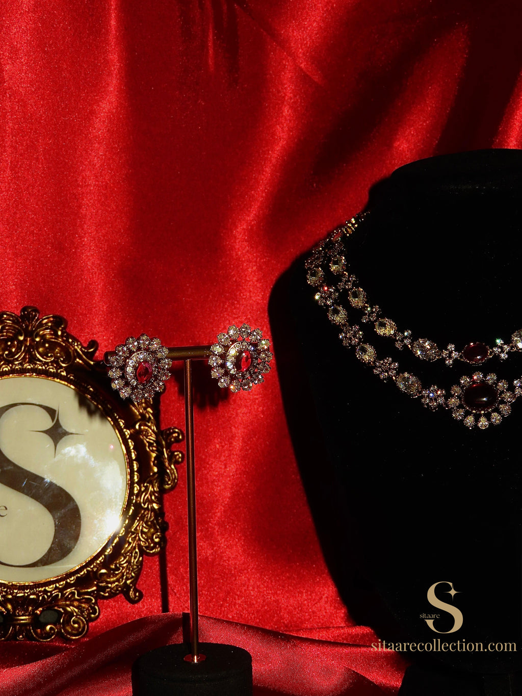 Nerina Floral 2 Layer Necklace Set