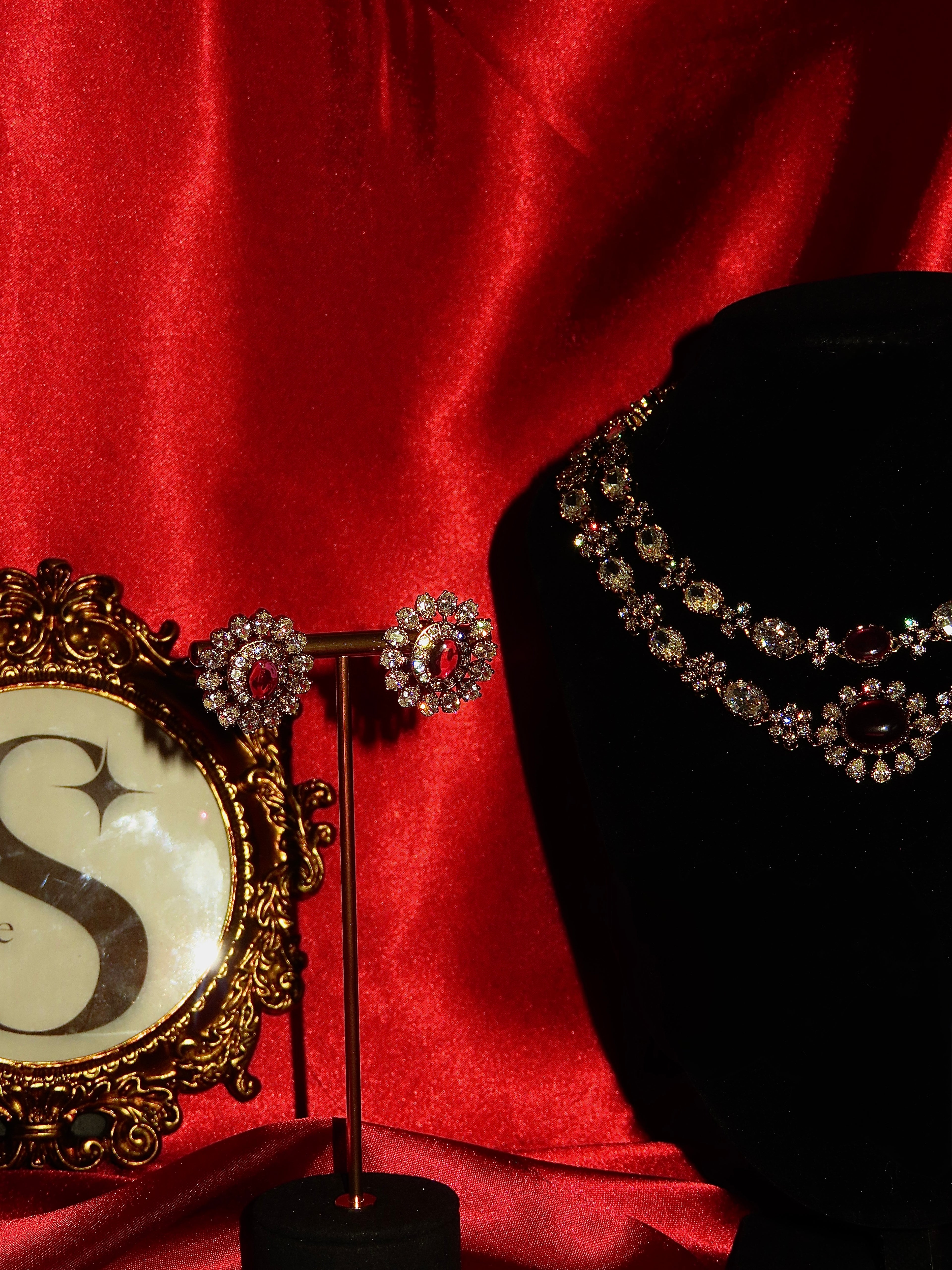 Nerina Floral 2 Layer Necklace Set