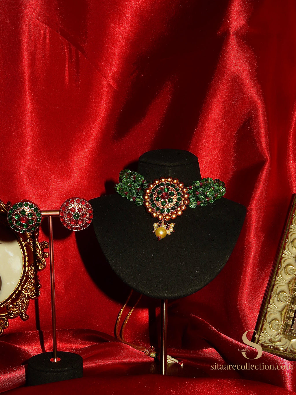 Riyana Kundan Beaded Choker Set