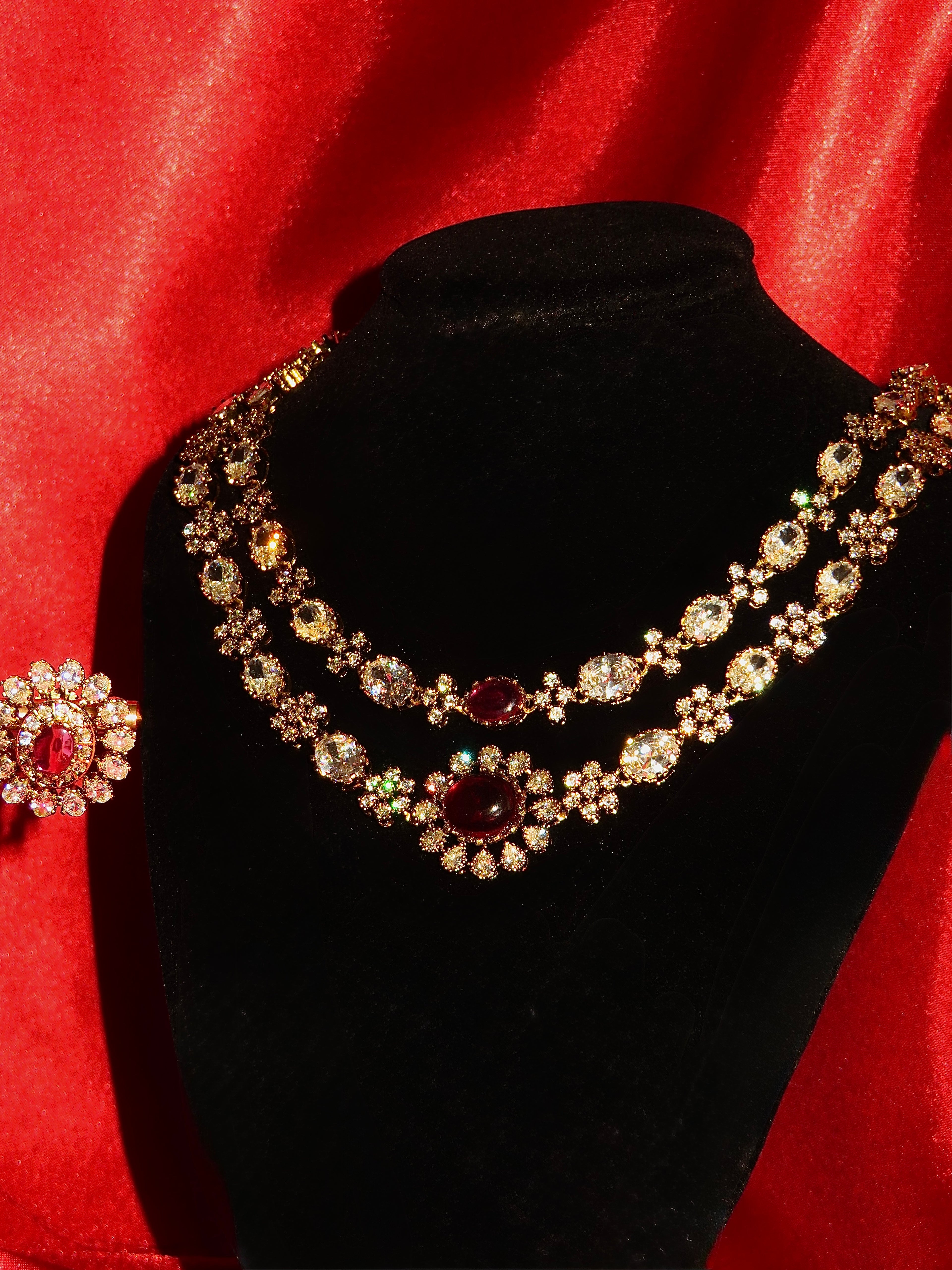 Nerina Floral 2 Layer Necklace Set