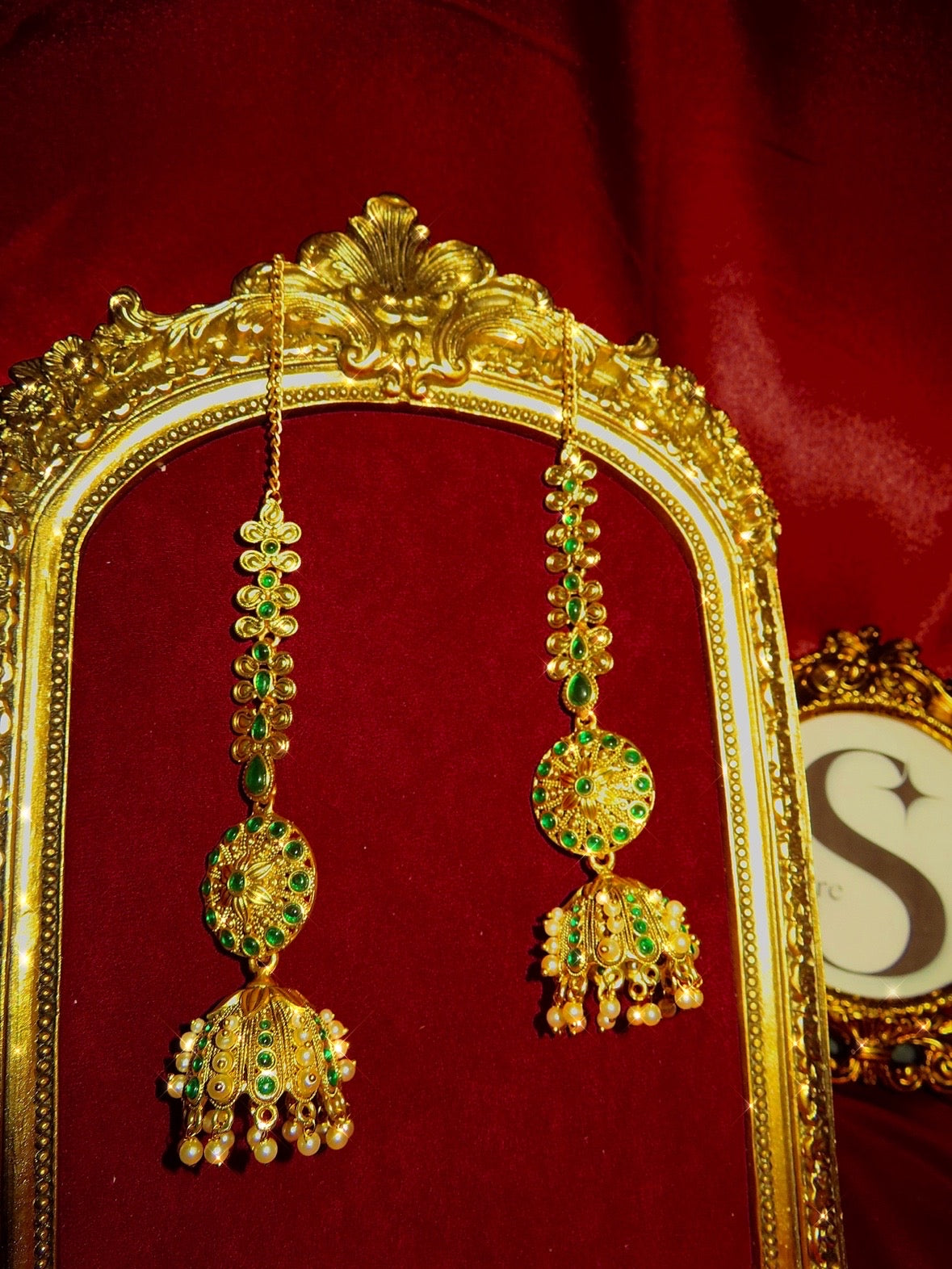 Zehra Stone & Pearl Jhumki Earrings