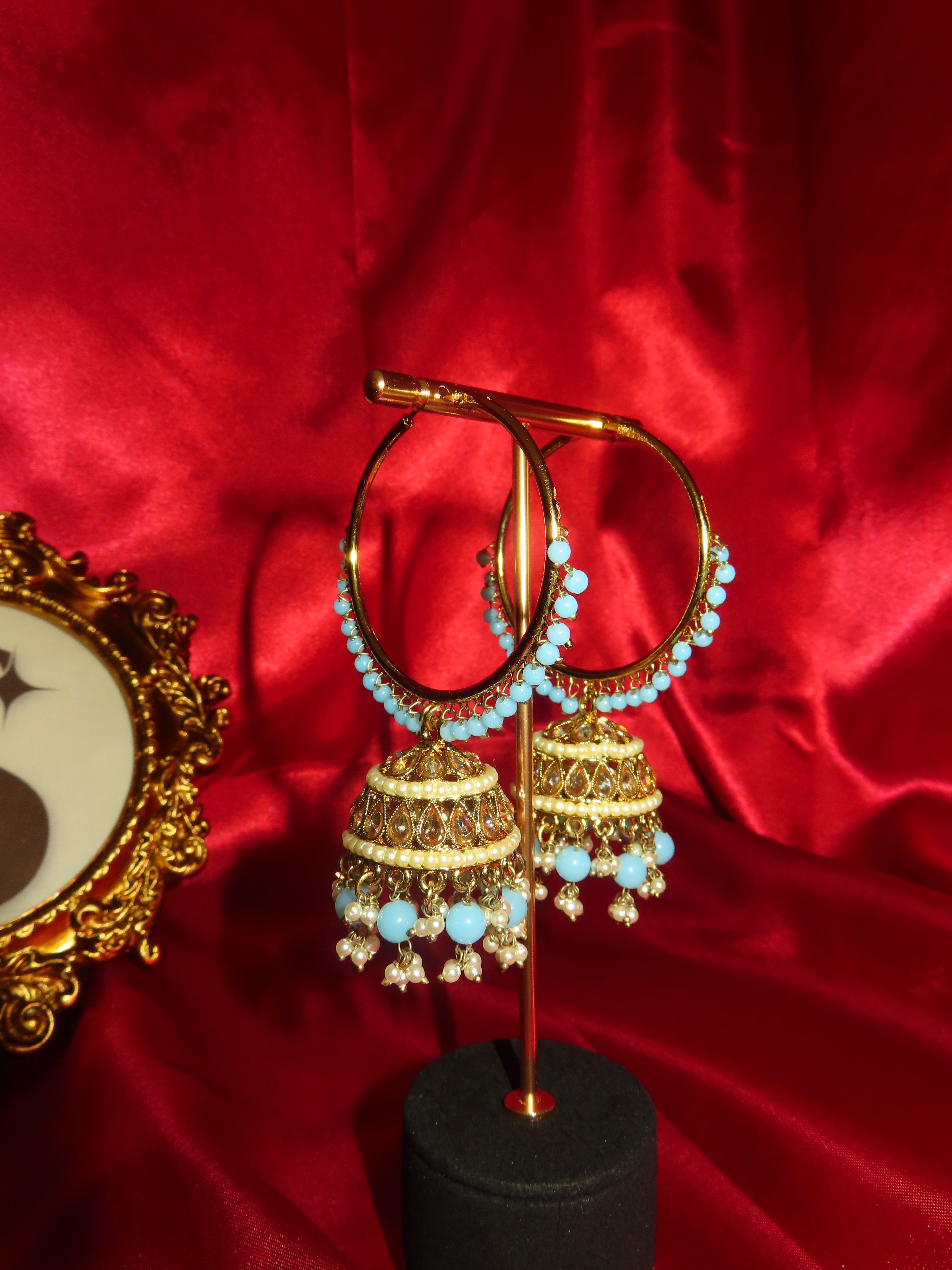 Vela  - Hoop Jhumka Polki Earring