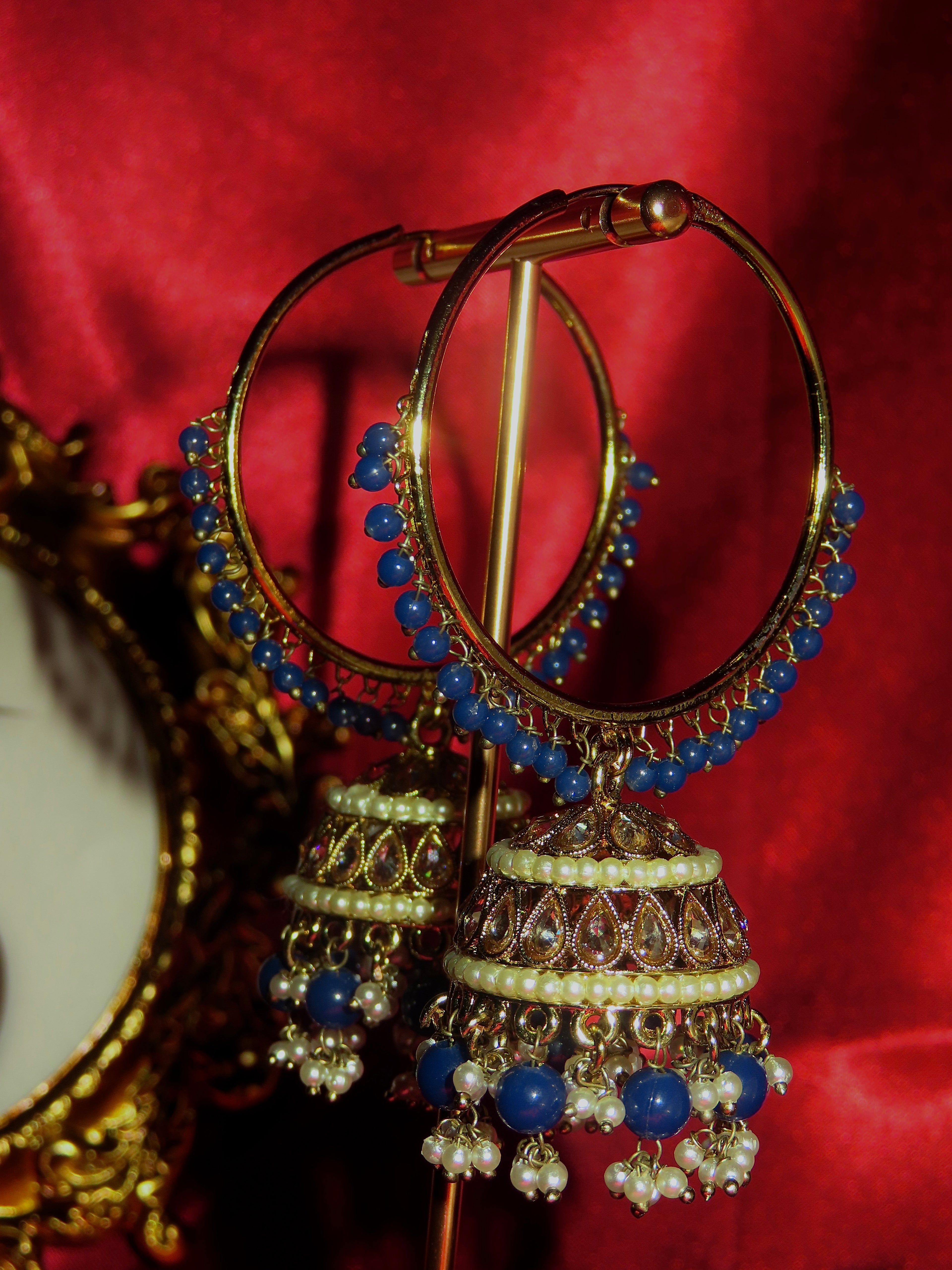 Vela  - Hoop Jhumka Polki Earring