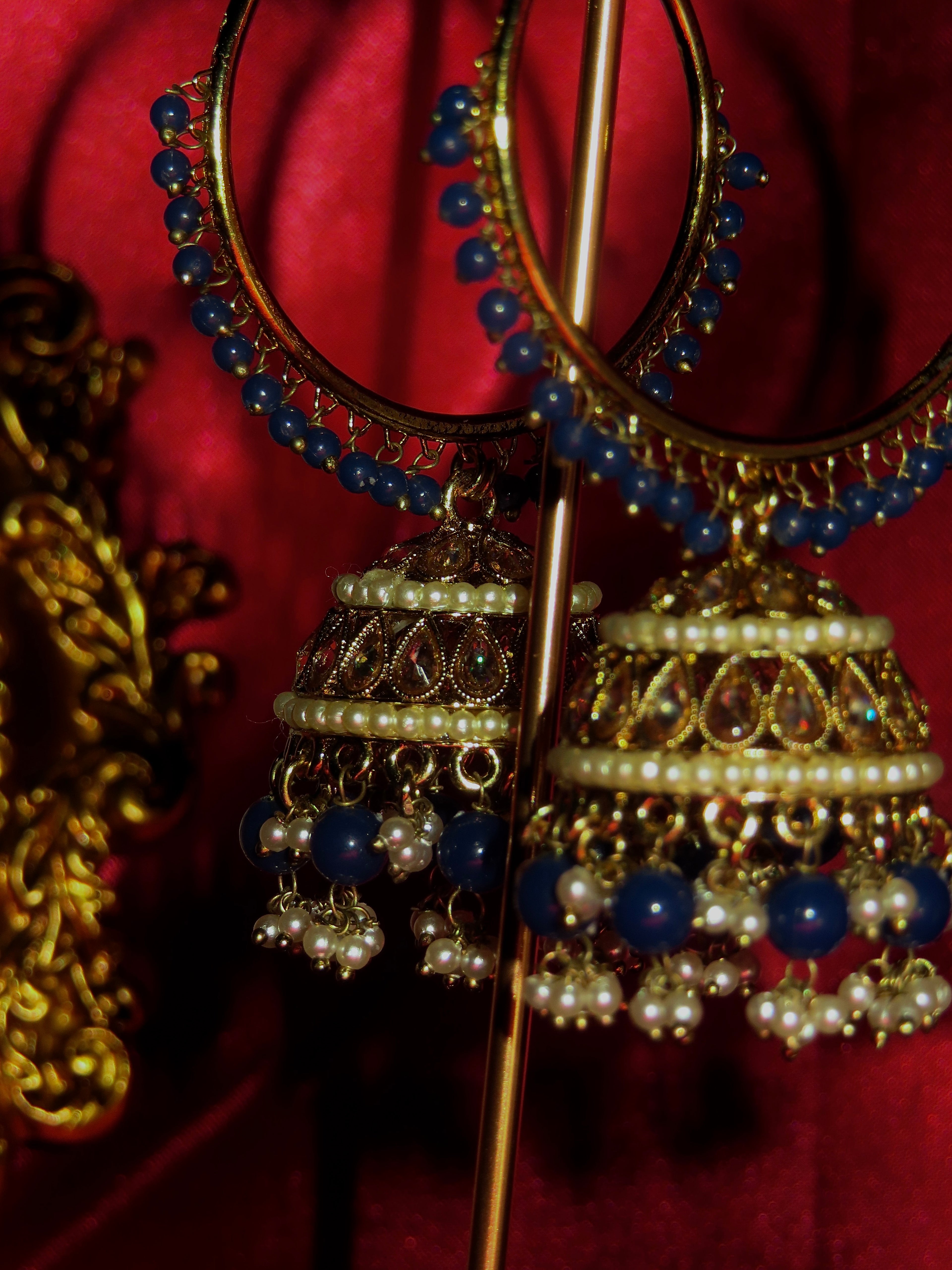 Vela  - Hoop Jhumka Polki Earring
