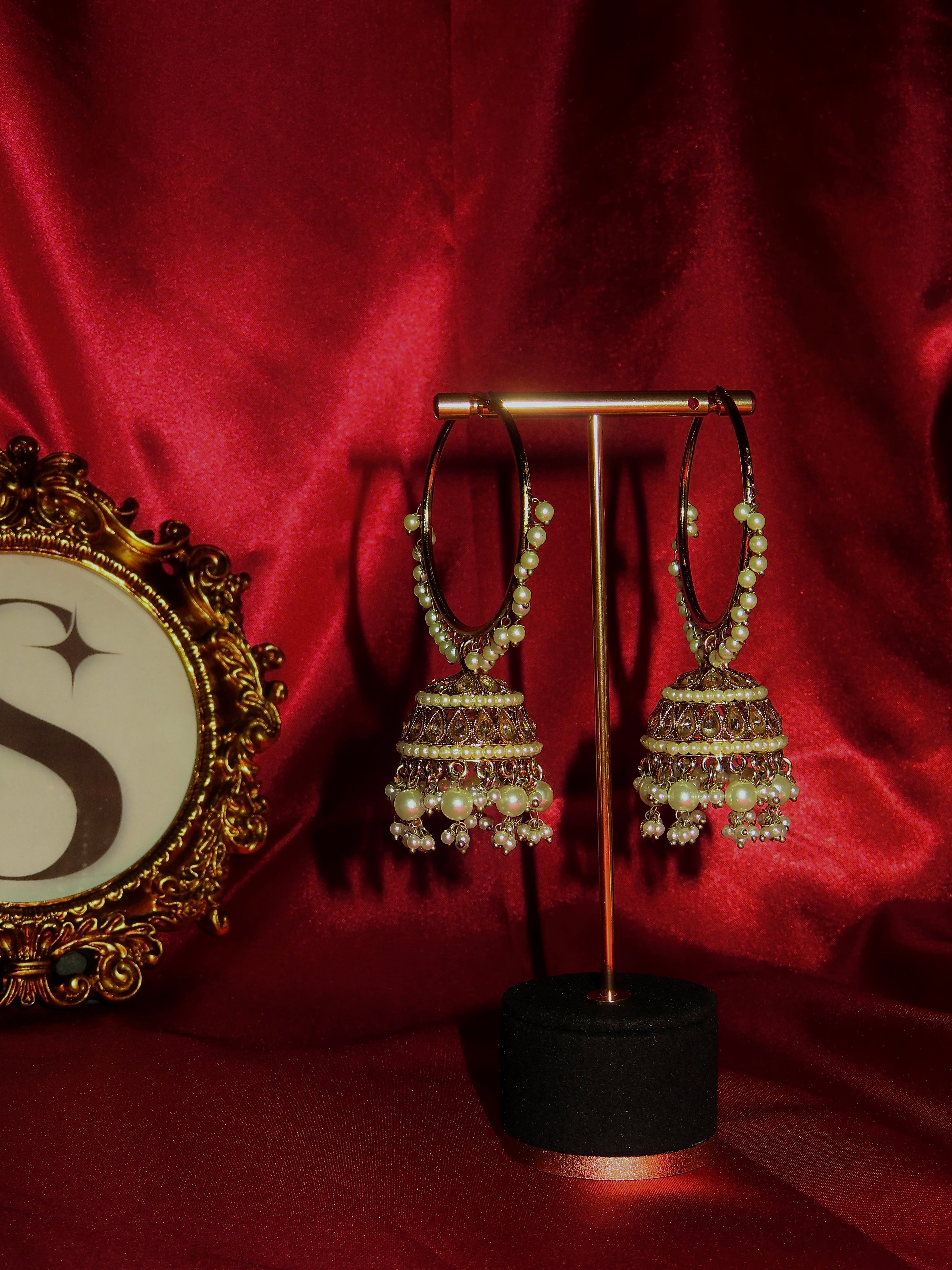 Vela  - Hoop Jhumka Polki Earring