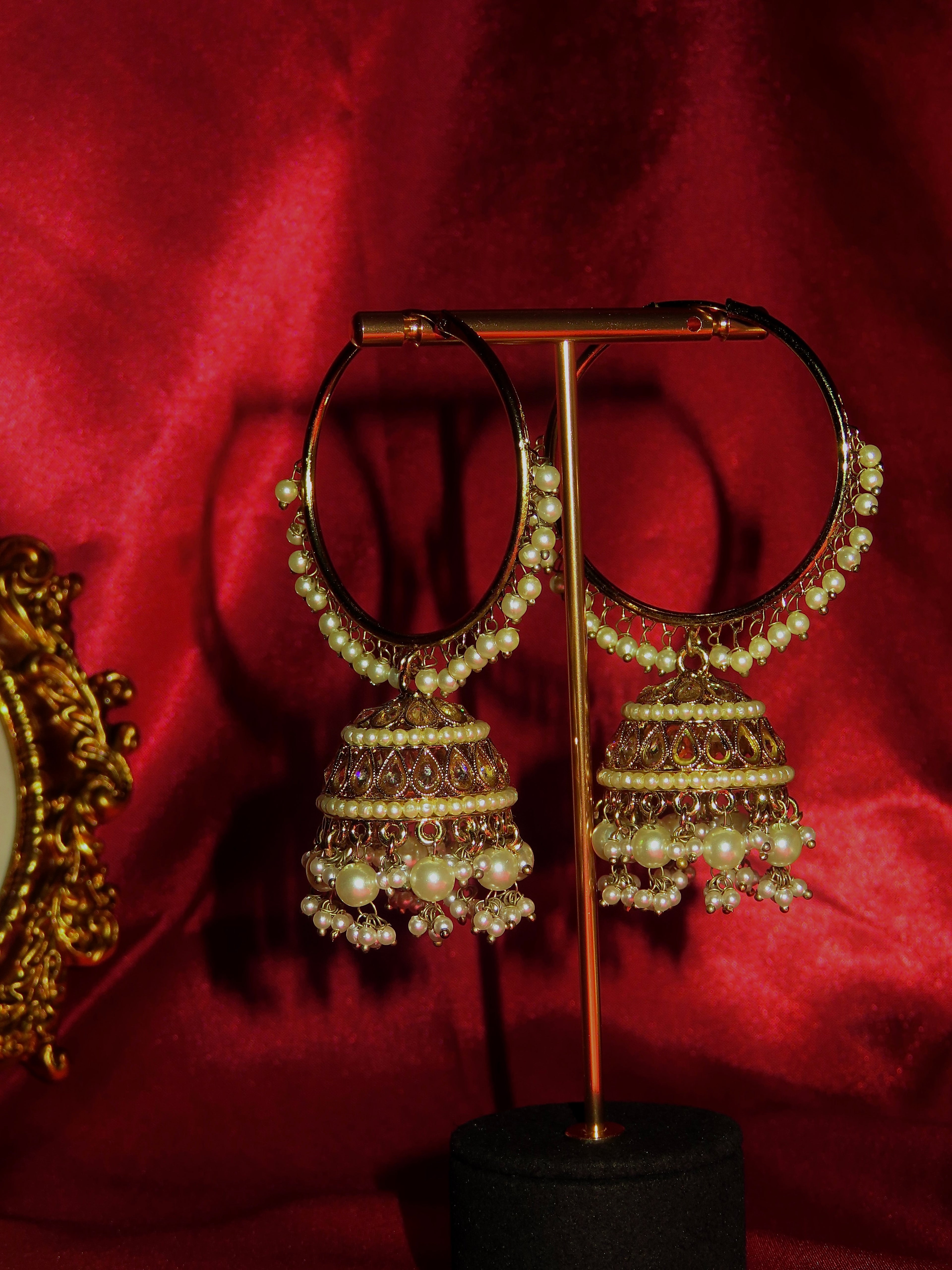 Vela  - Hoop Jhumka Polki Earring