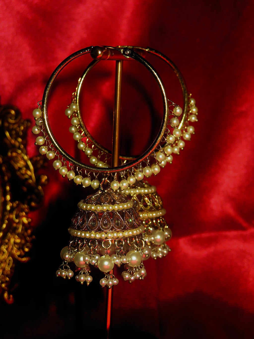 Vela  - Hoop Jhumka Polki Earring