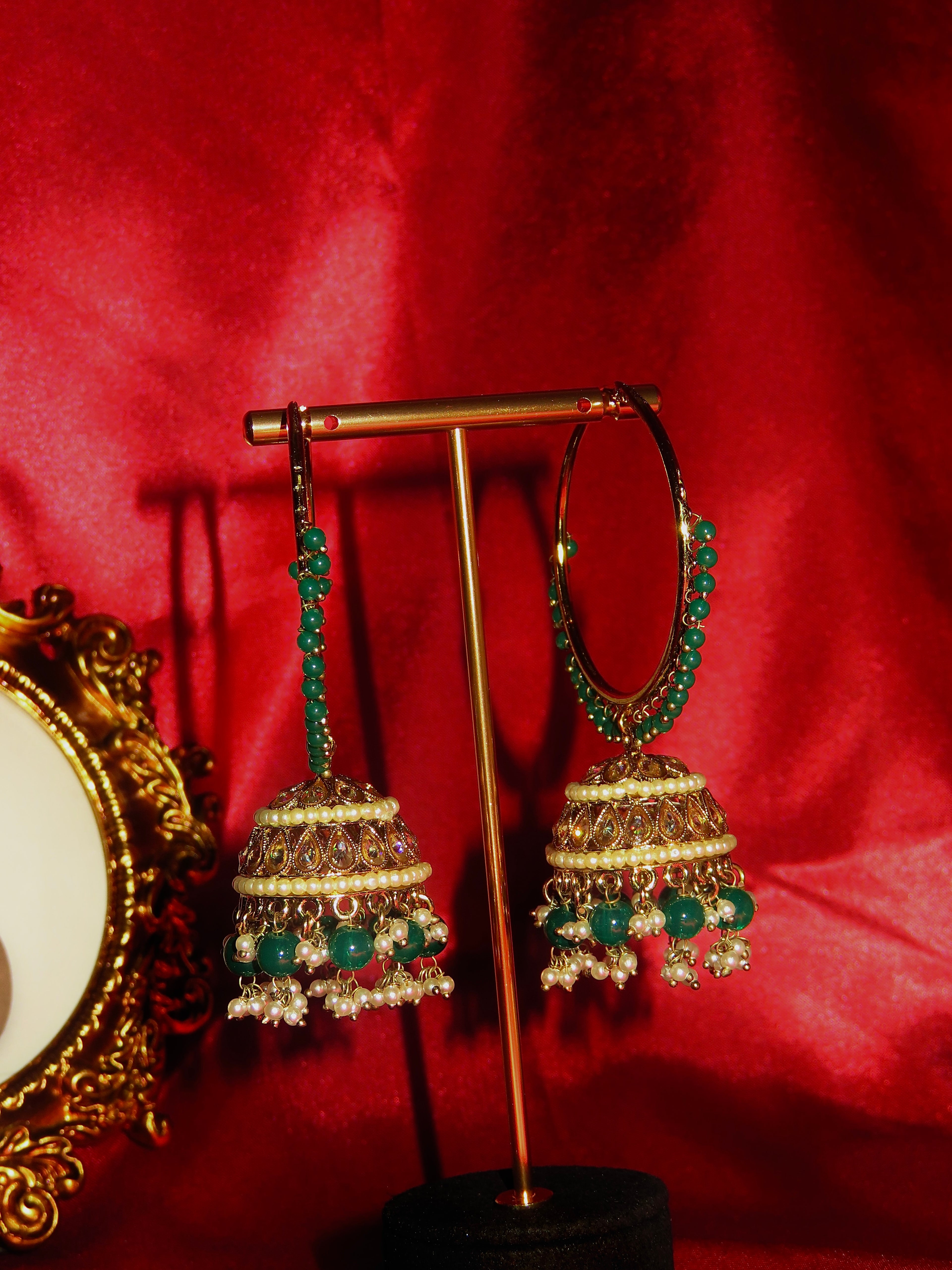 Vela  - Hoop Jhumka Polki Earring