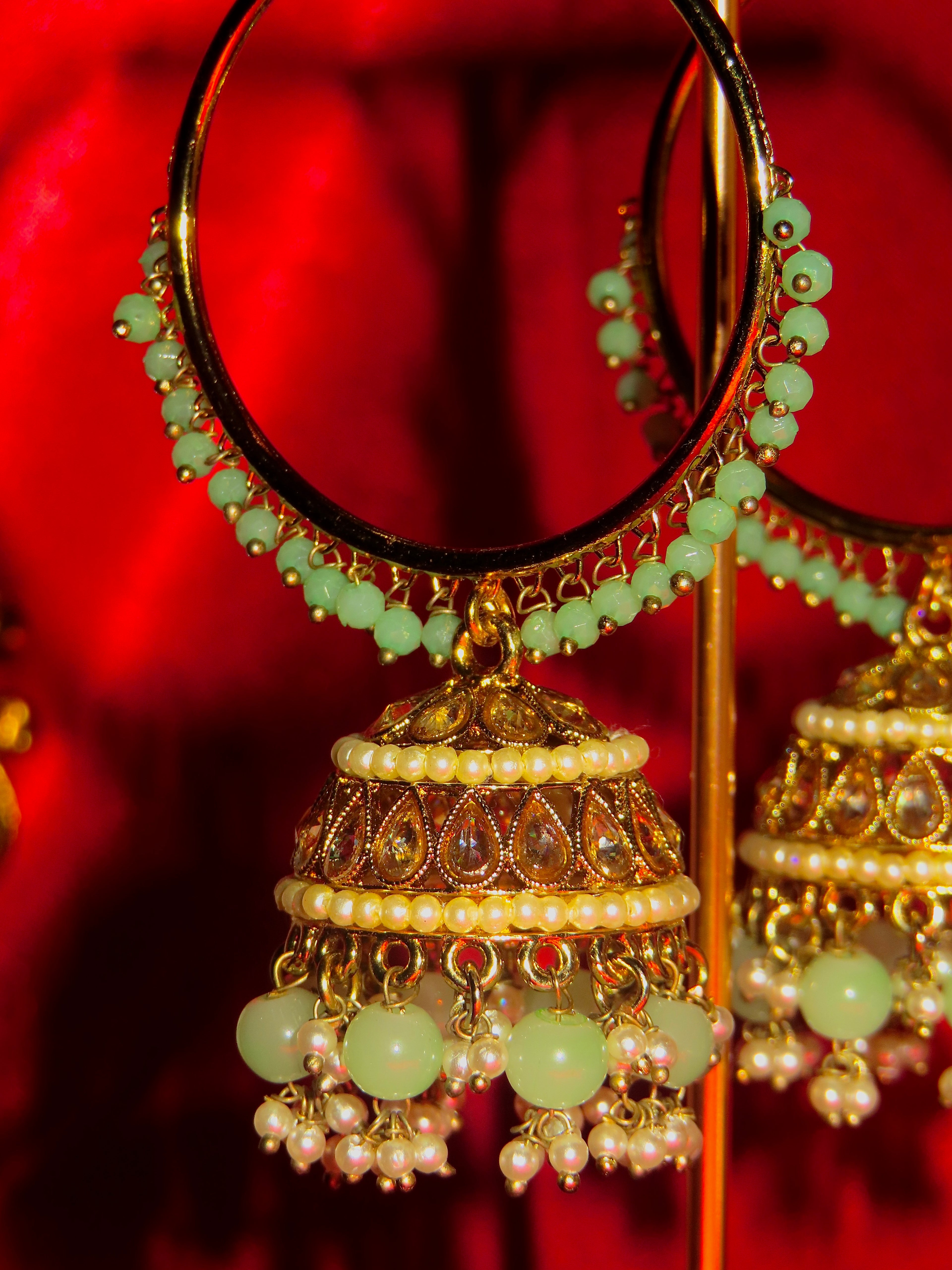 Vela  - Hoop Jhumka Polki Earring