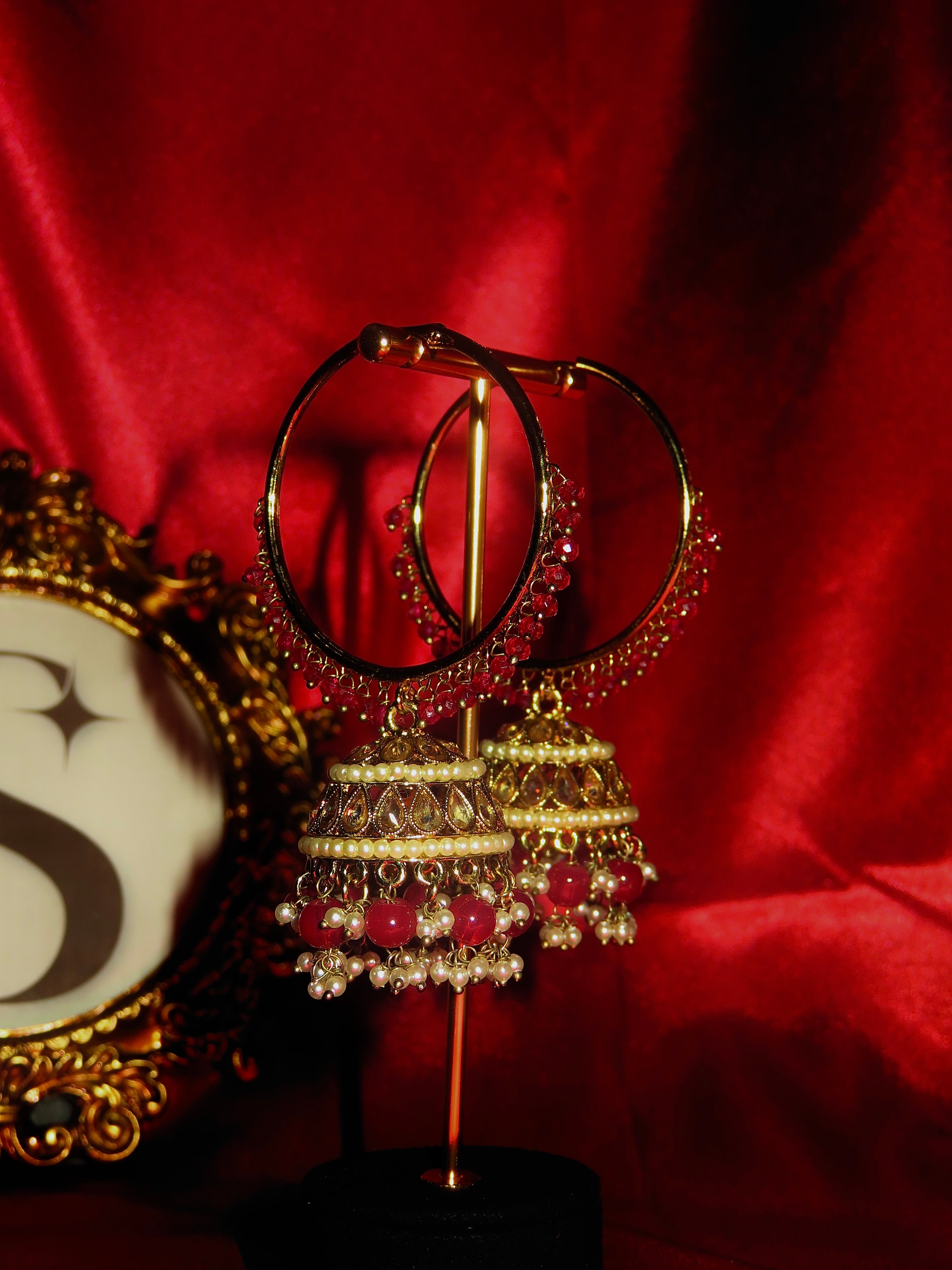 Vela  - Hoop Jhumka Polki Earring