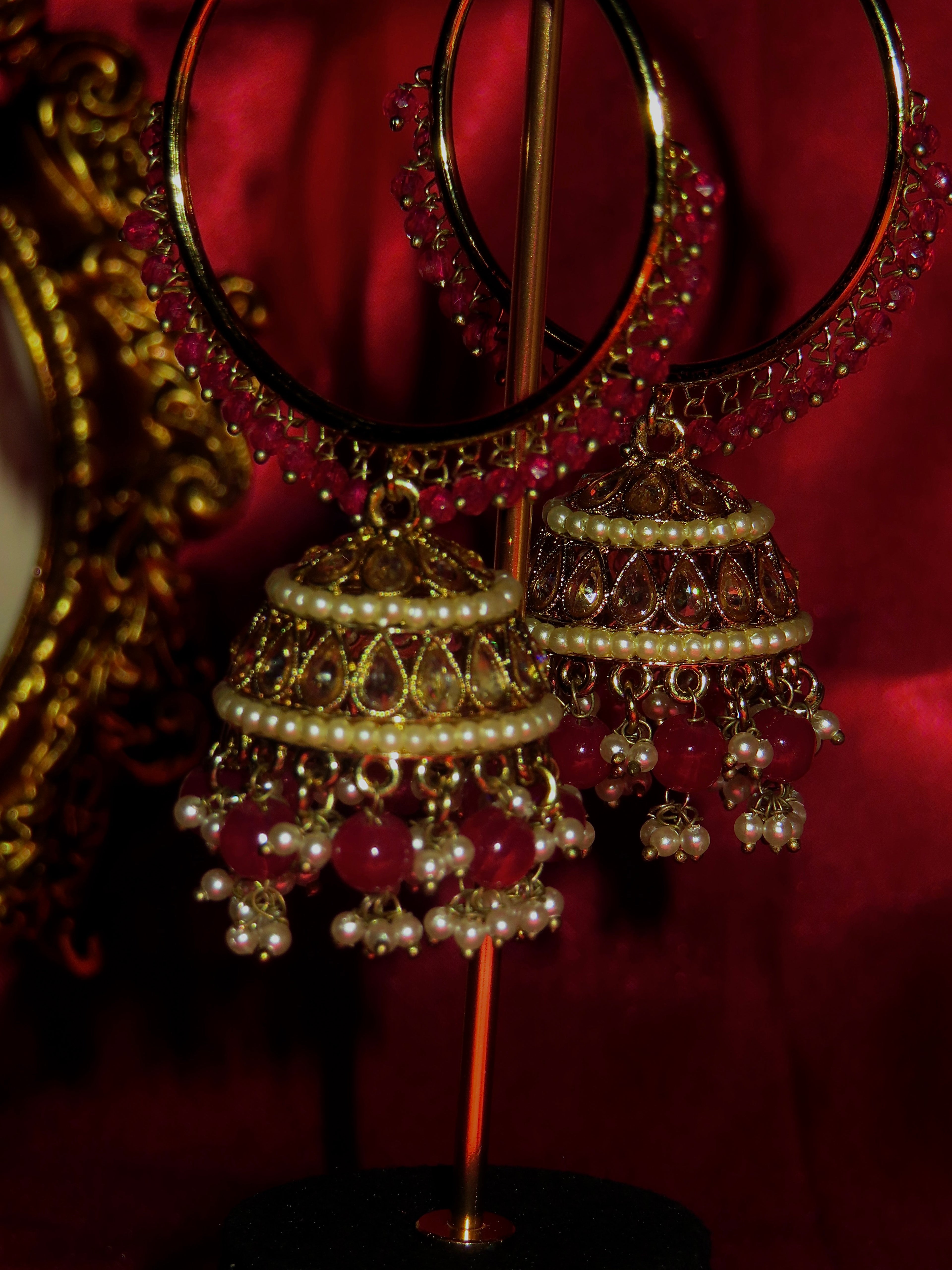 Vela  - Hoop Jhumka Polki Earring