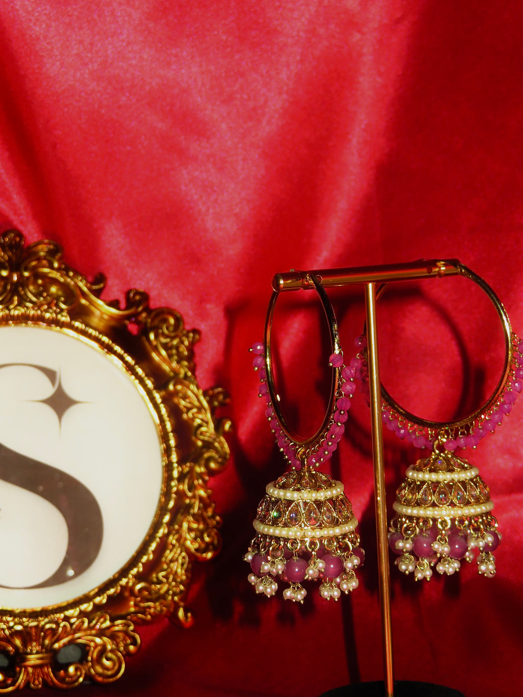 Vela  - Hoop Jhumka Polki Earring