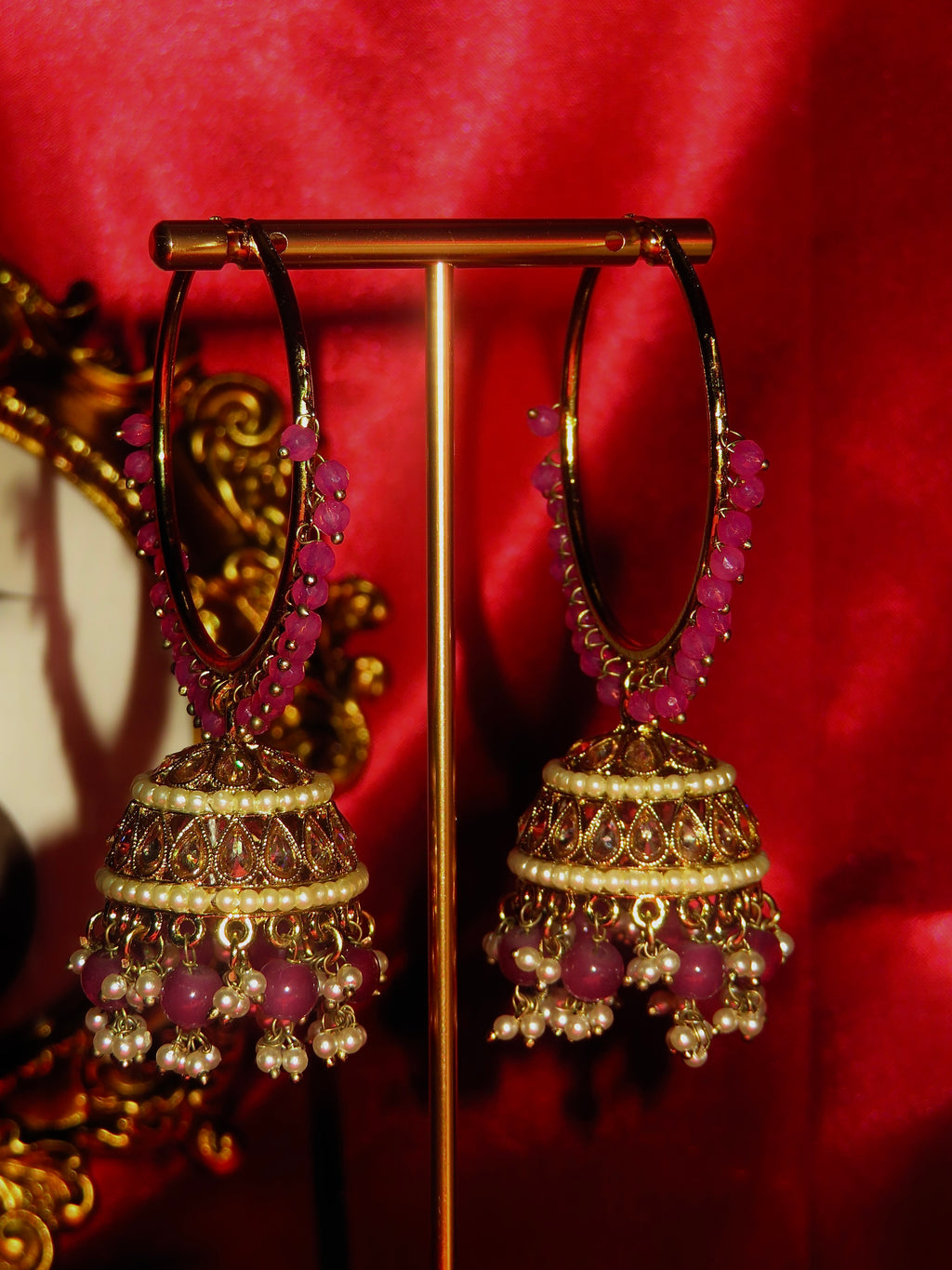 Vela  - Hoop Jhumka Polki Earring