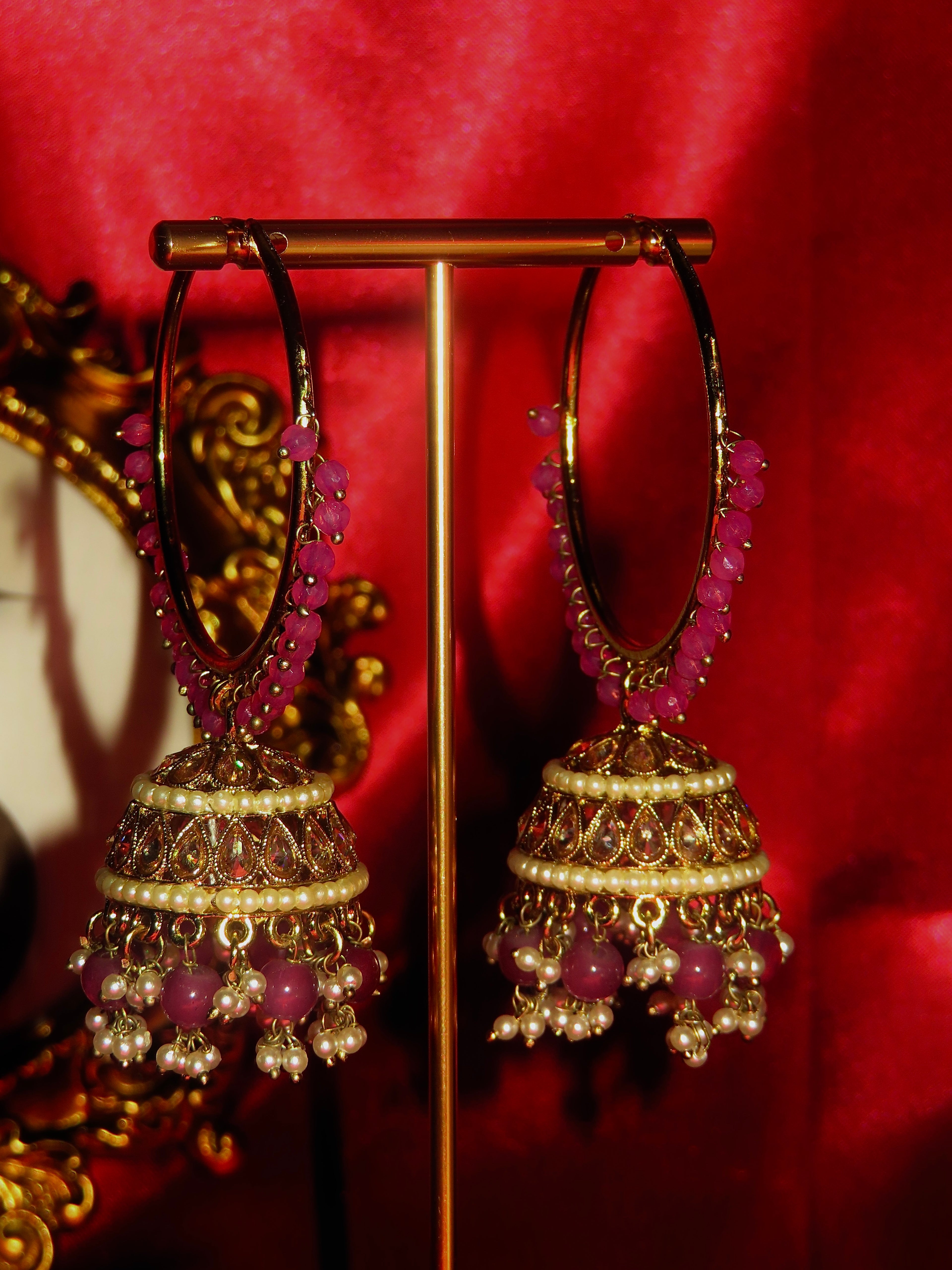 Vela  - Hoop Jhumka Polki Earring