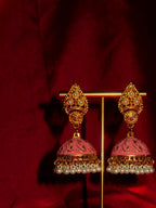 Andra Hand-Painted Pearl Jhumka
