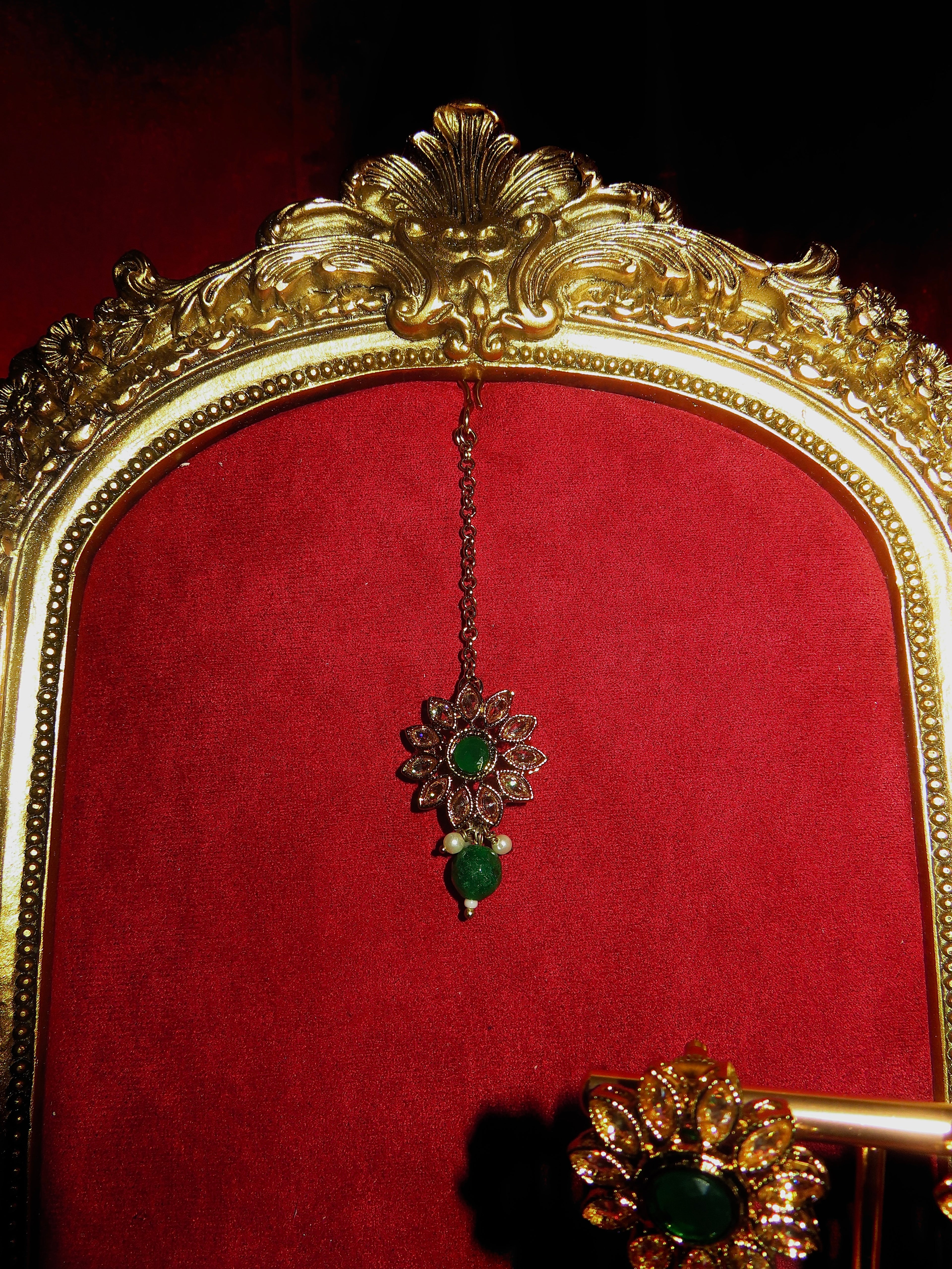 Elara Polki Jhumki & Tikka Set