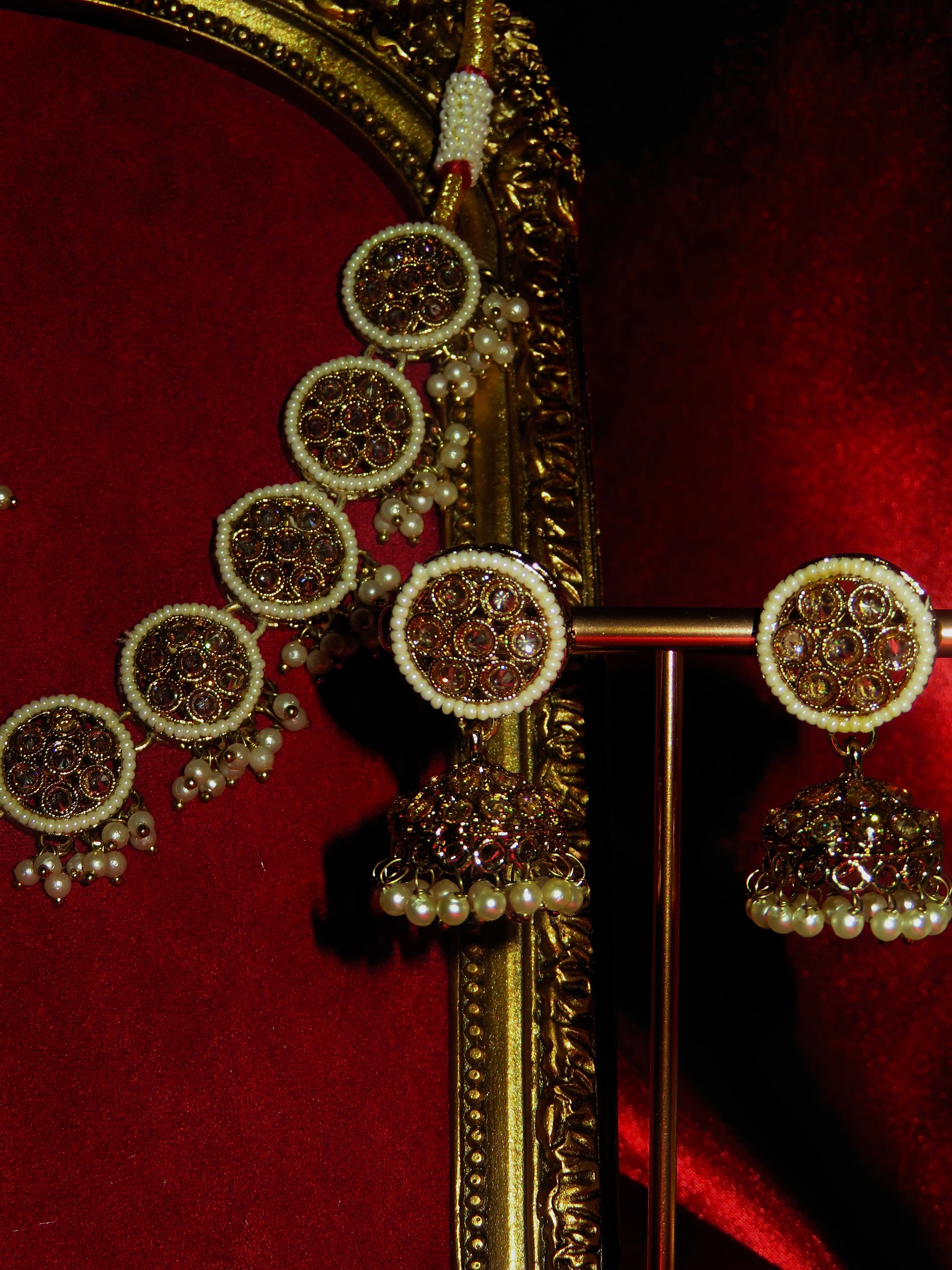Orion Polki Pearl Necklace Set