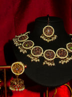Orion Polki Pearl Necklace Set