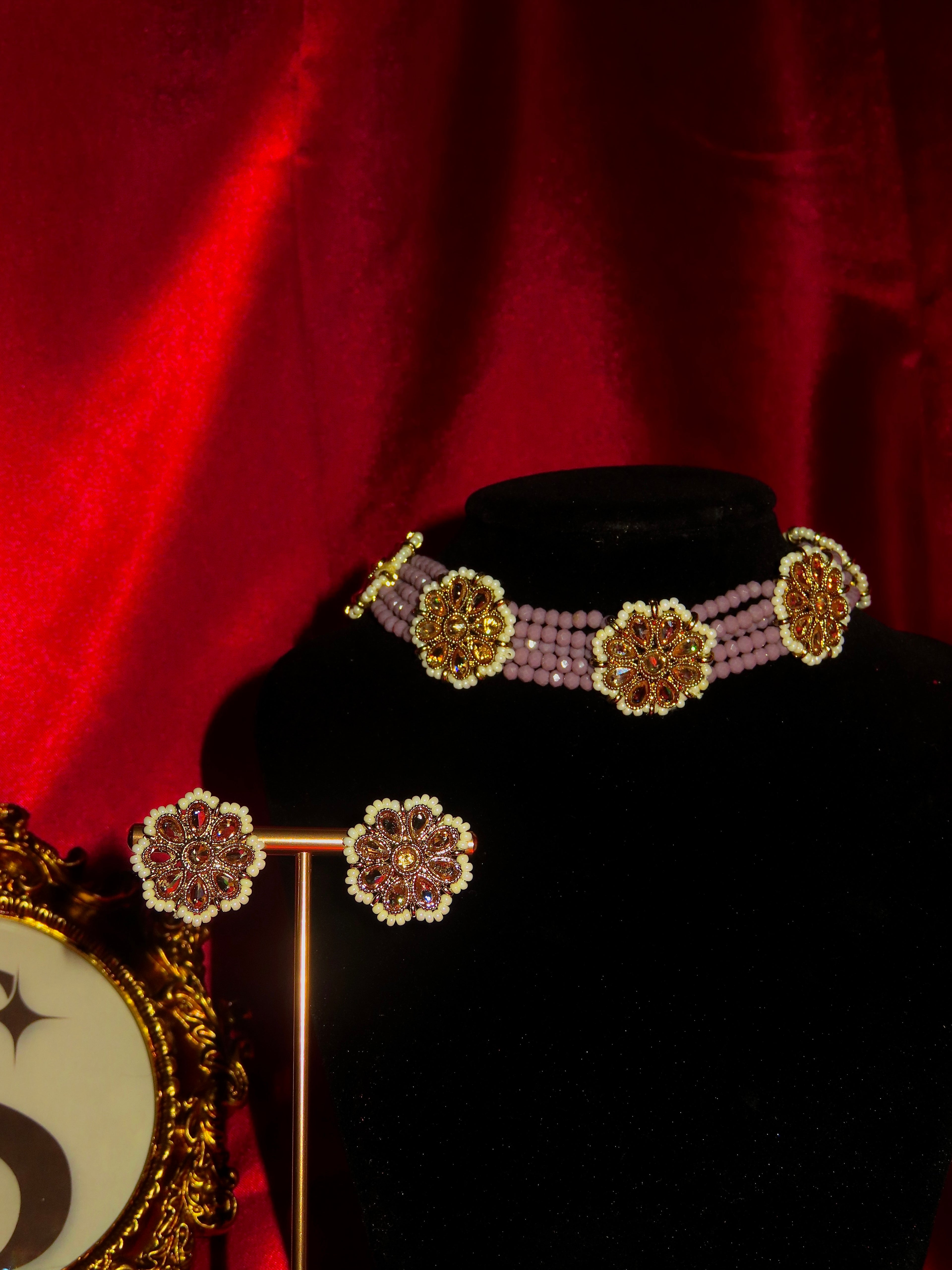 Cassiopeia Pearl Choker Necklace Set
