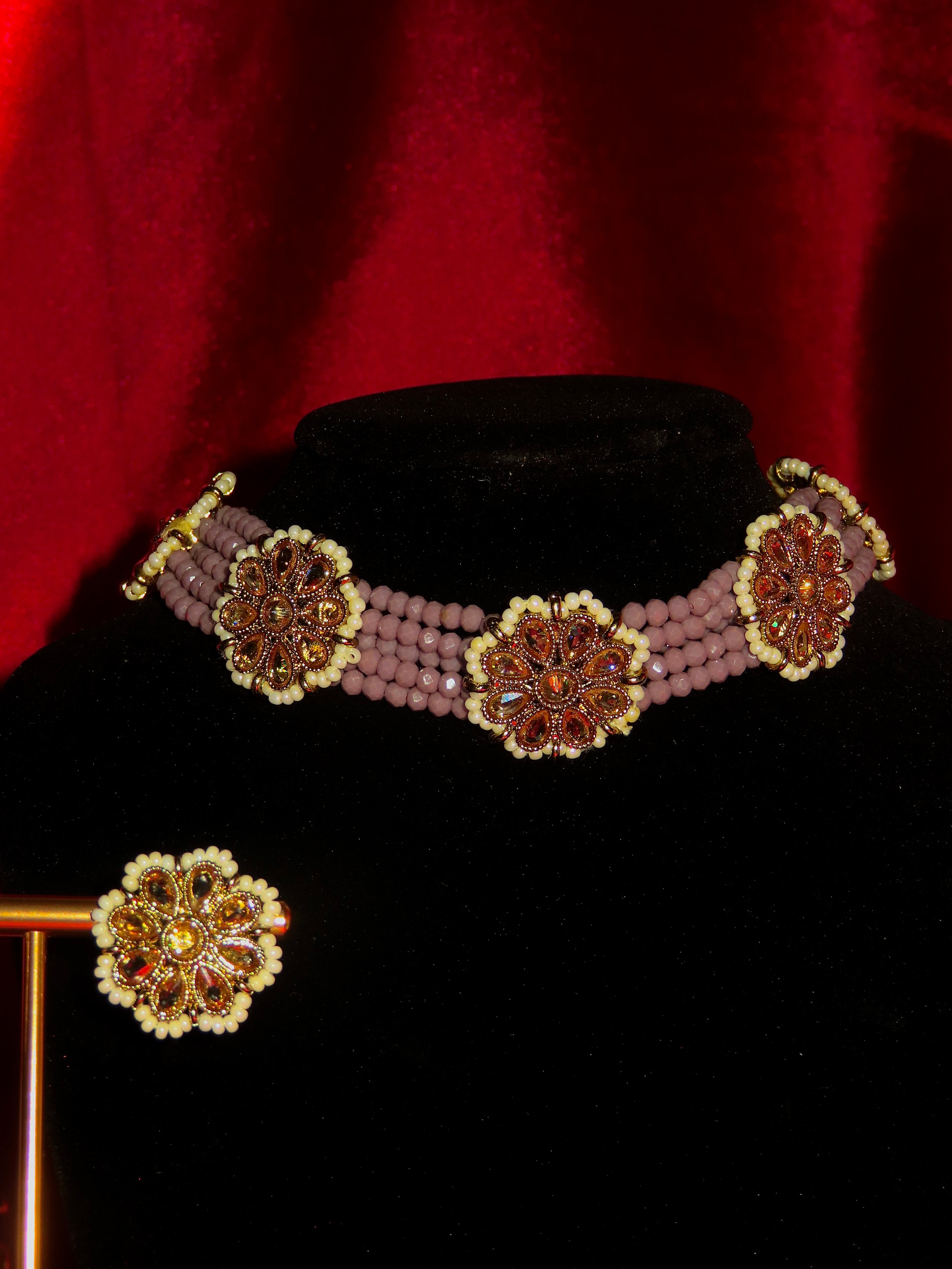 Cassiopeia Pearl Choker Necklace Set