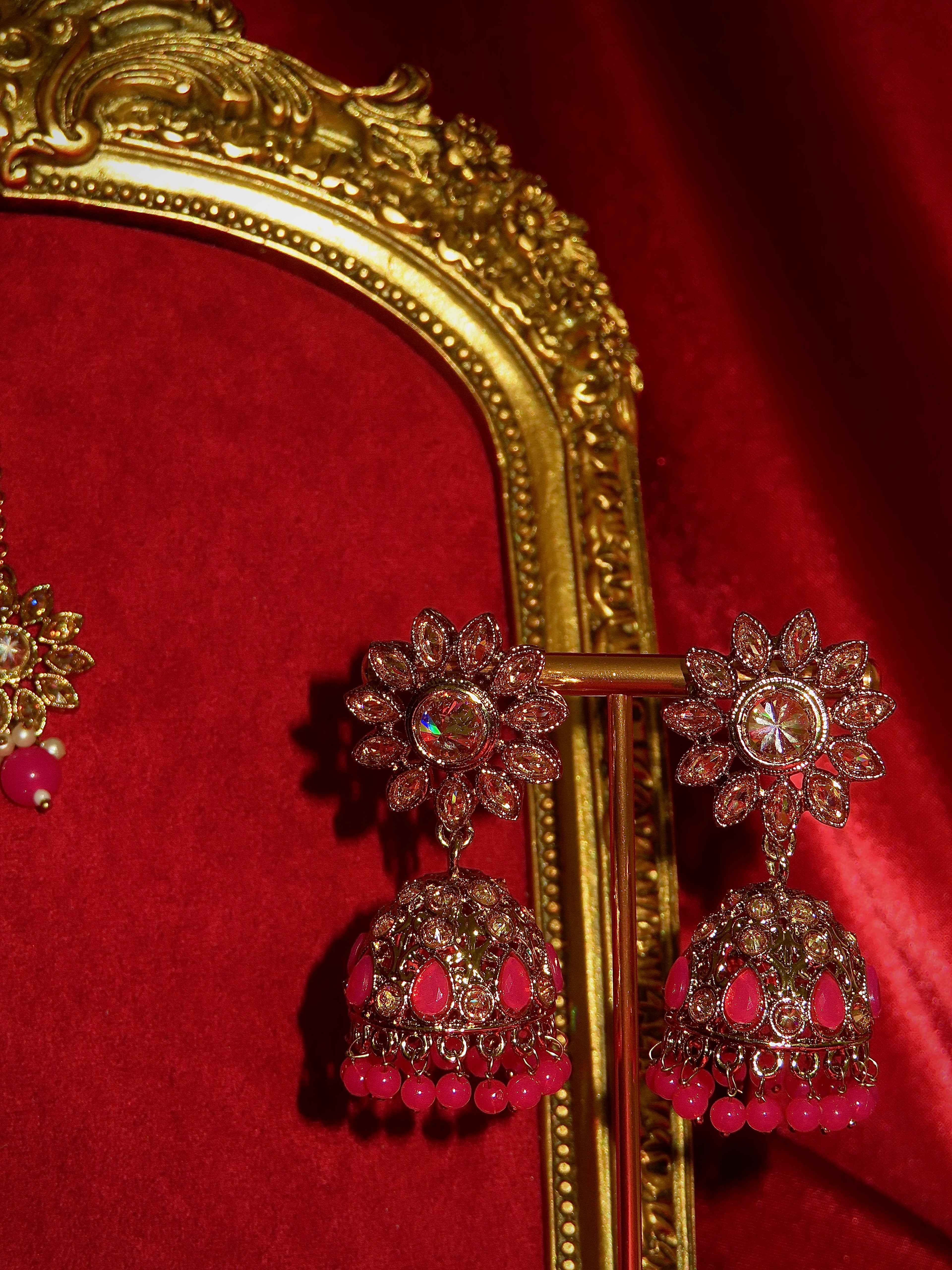 Elara Polki Jhumki & Tikka Set
