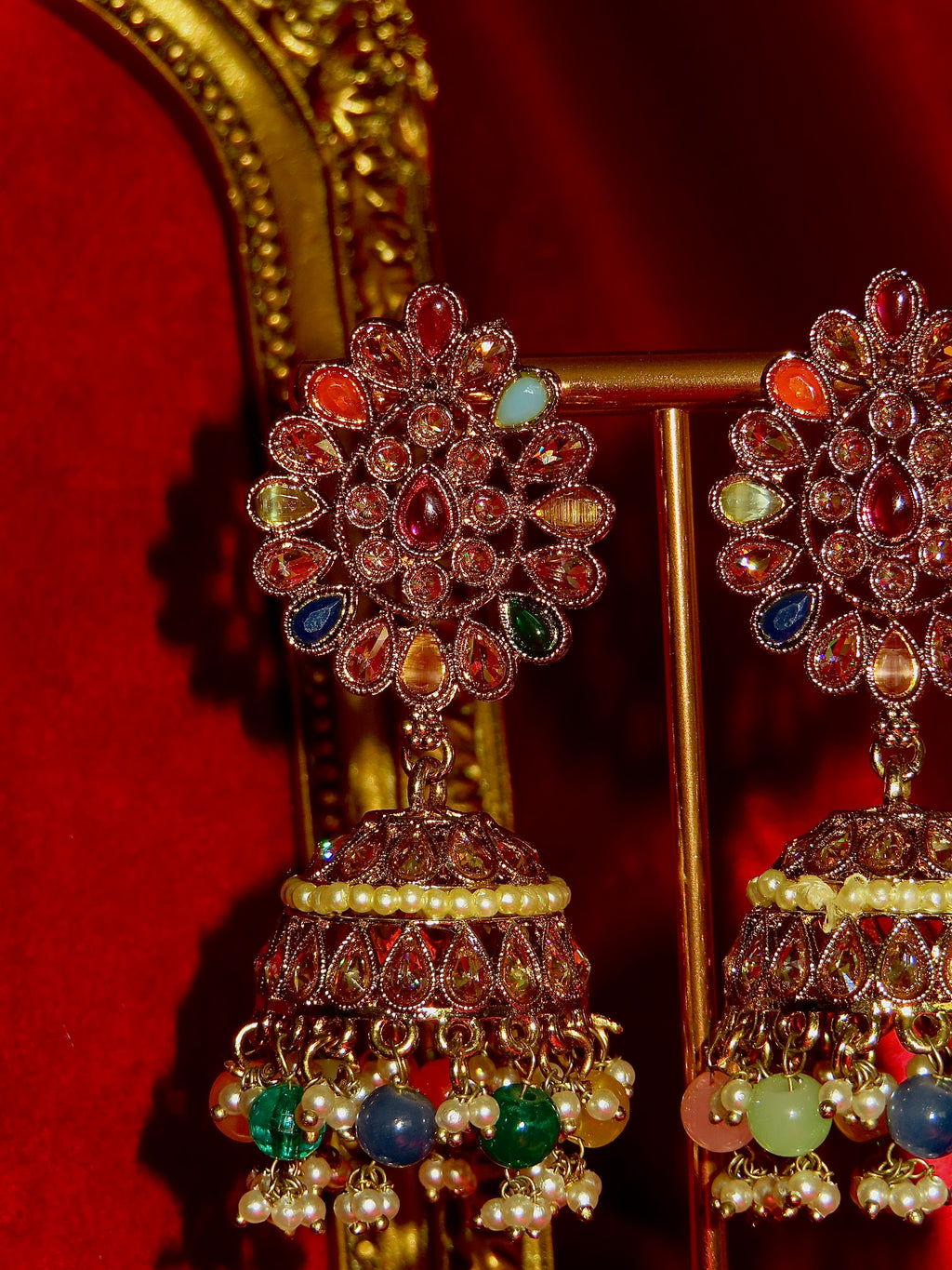 Noor Polki Jhumki & Tikka Set