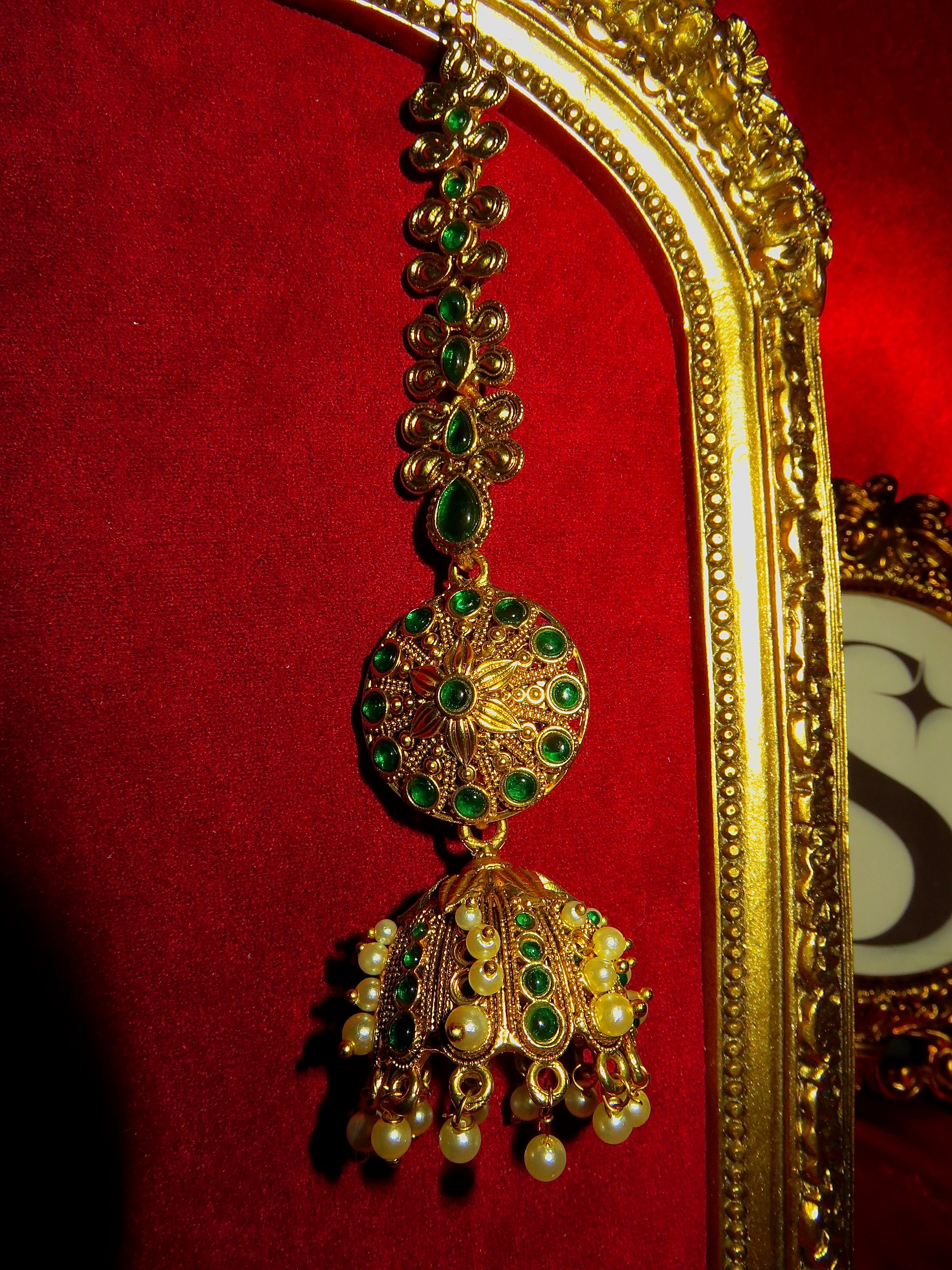 Zehra Stone & Pearl Jhumki Earrings