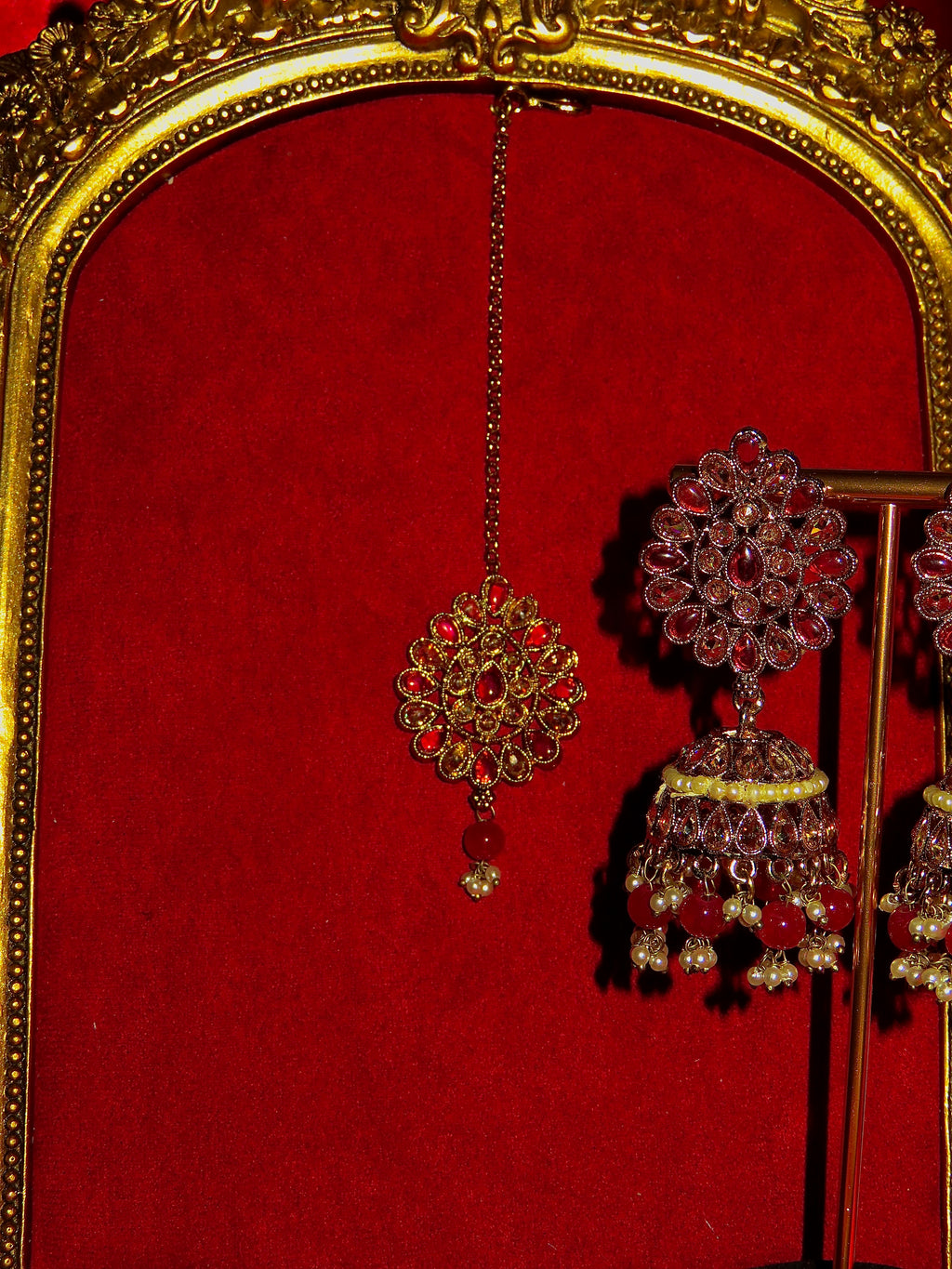 Noor Polki Jhumki & Tikka Set