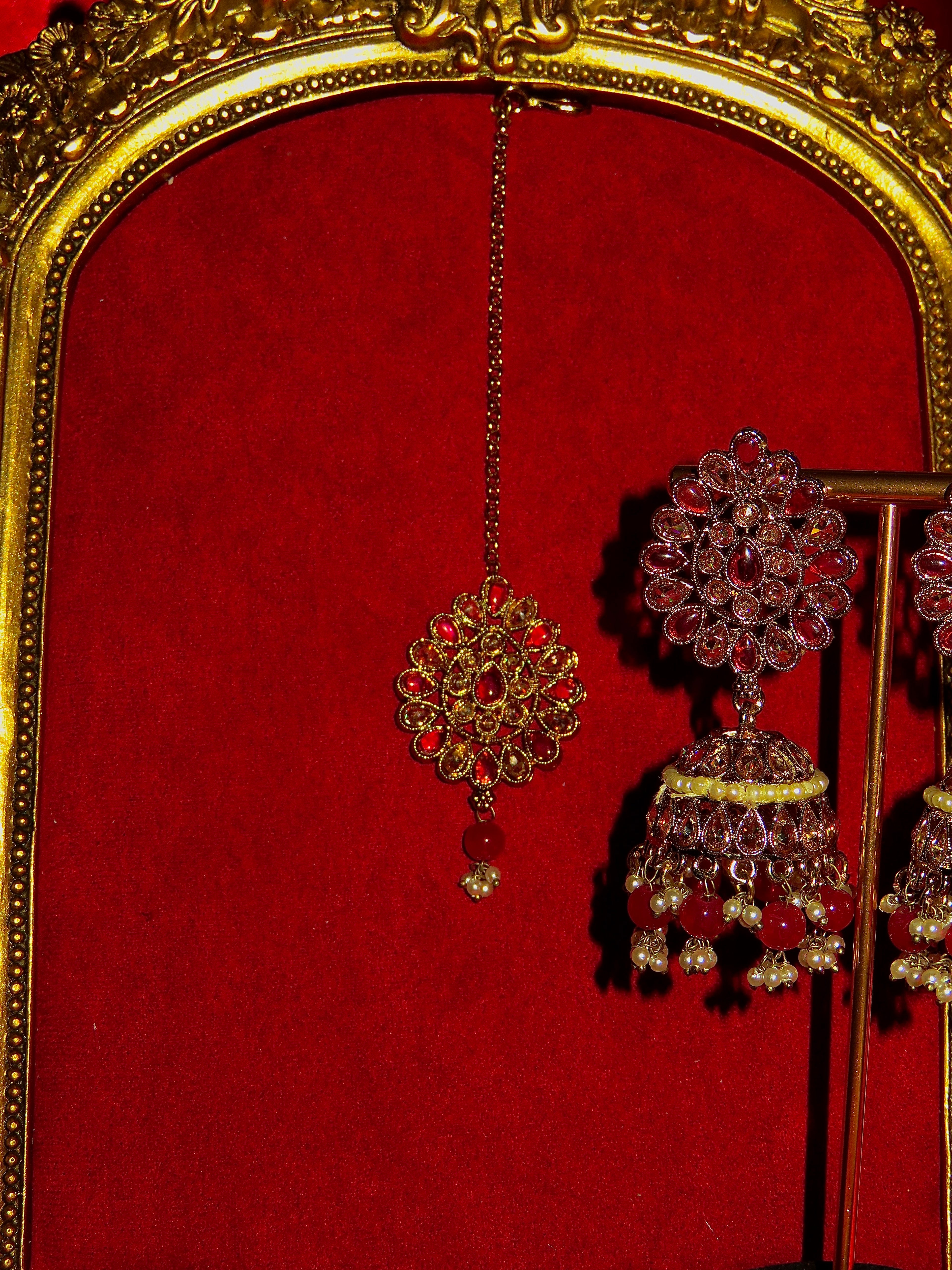 Noor Polki Jhumki & Tikka Set