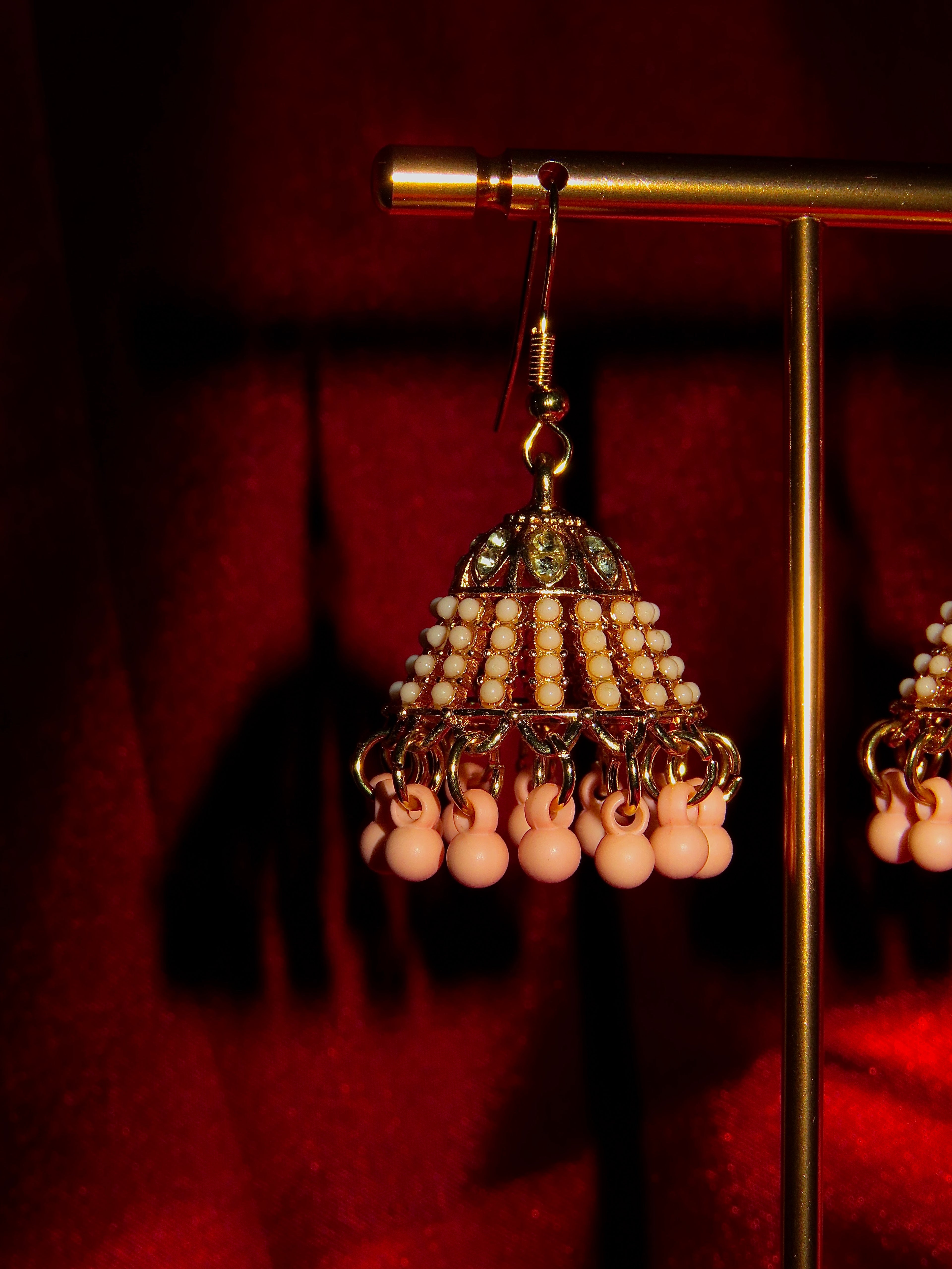 Selara Polki Pearl Jhumka Earrings