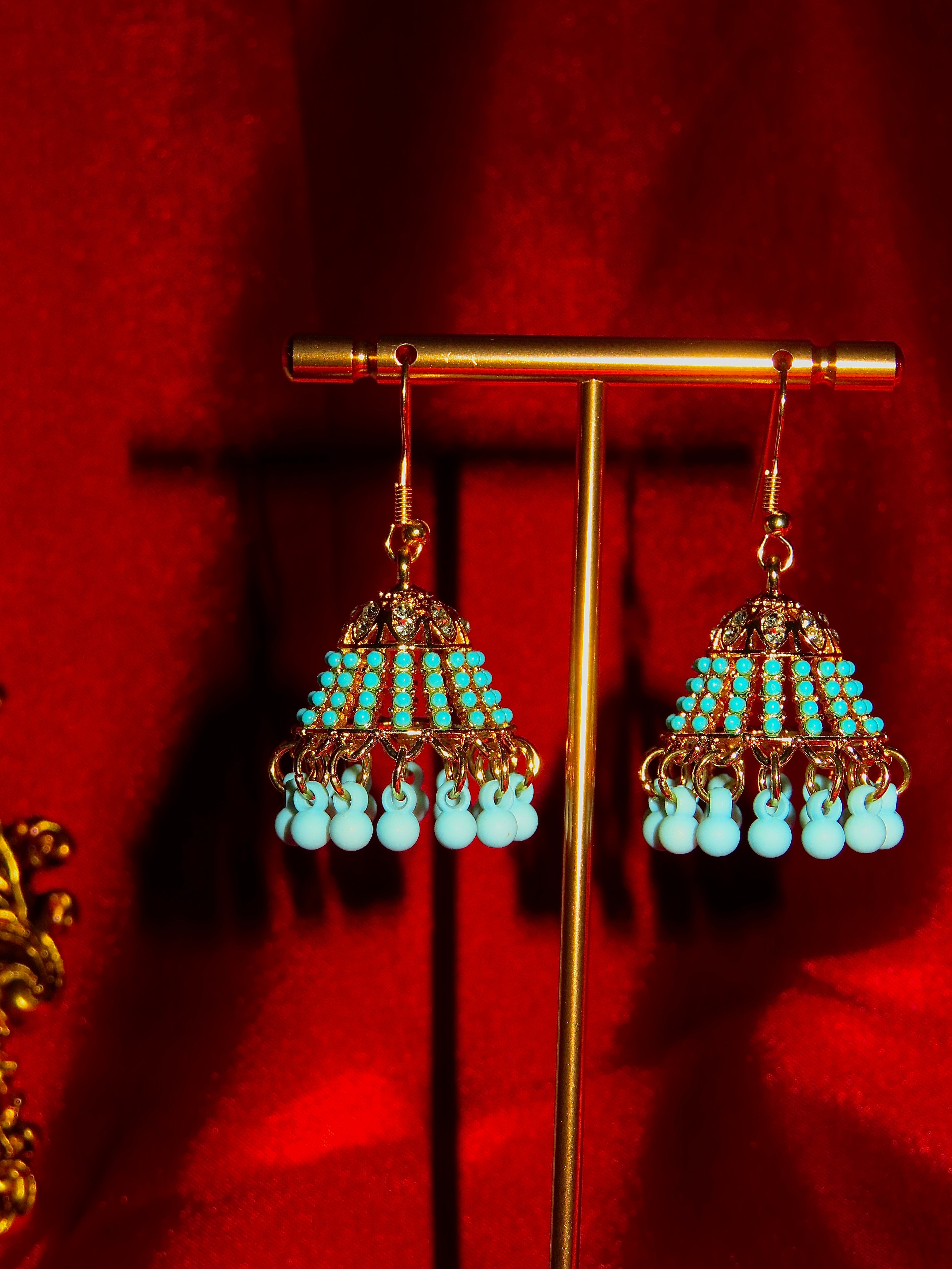 Selara Polki Pearl Jhumka Earrings