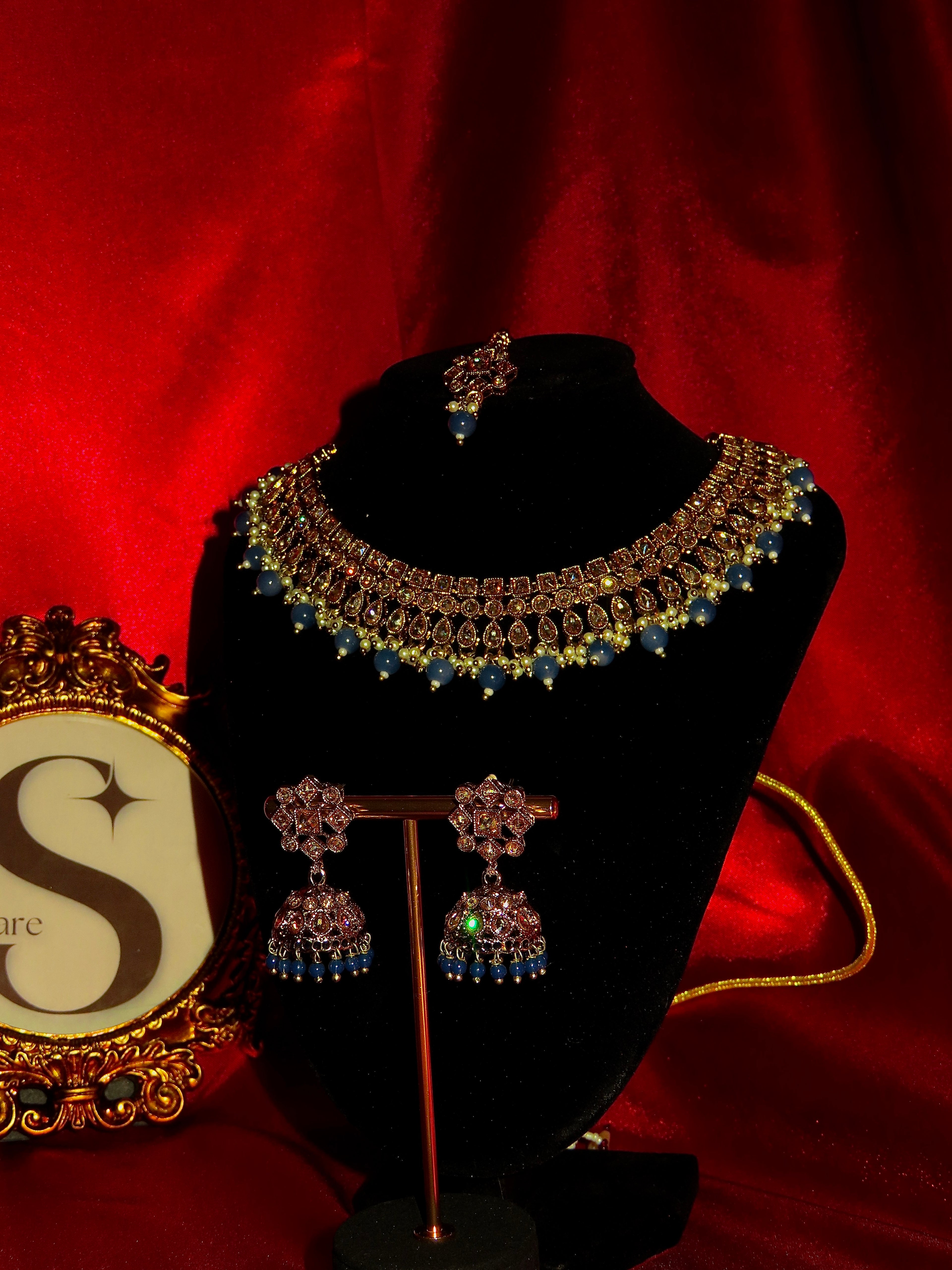 Cyra Polki Necklace Set