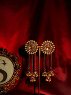 Vanya Gold Jhumki Dangle Earrings