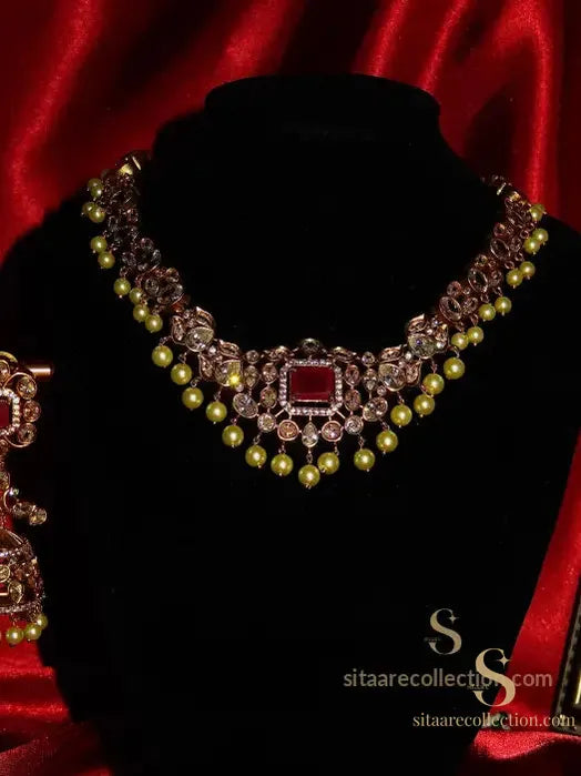 Aldebaran Ruby Necklace Set Necklace 2 pc Set