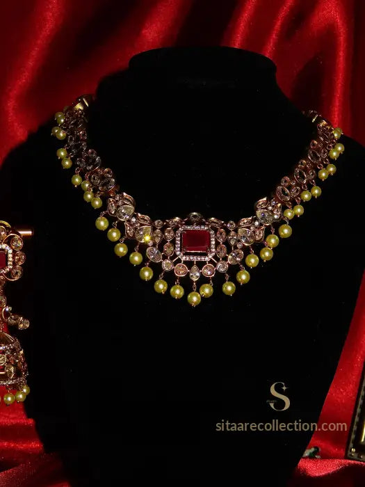 Aldebaran Ruby Necklace Set Necklace 2 pc Set