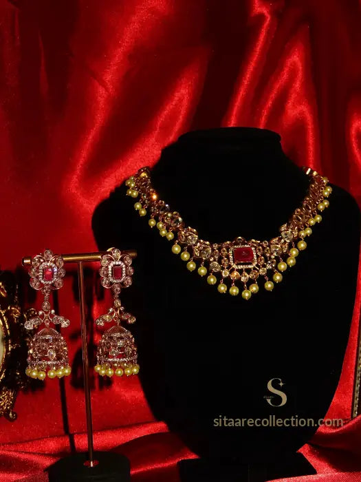 Aldebaran Ruby Necklace Set Necklace 2 pc Set