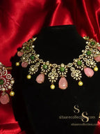 Bellatrix Floral Choker Set Necklace 2 pc Set