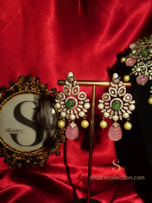 Bellatrix Floral Choker Set Necklace 2 pc Set